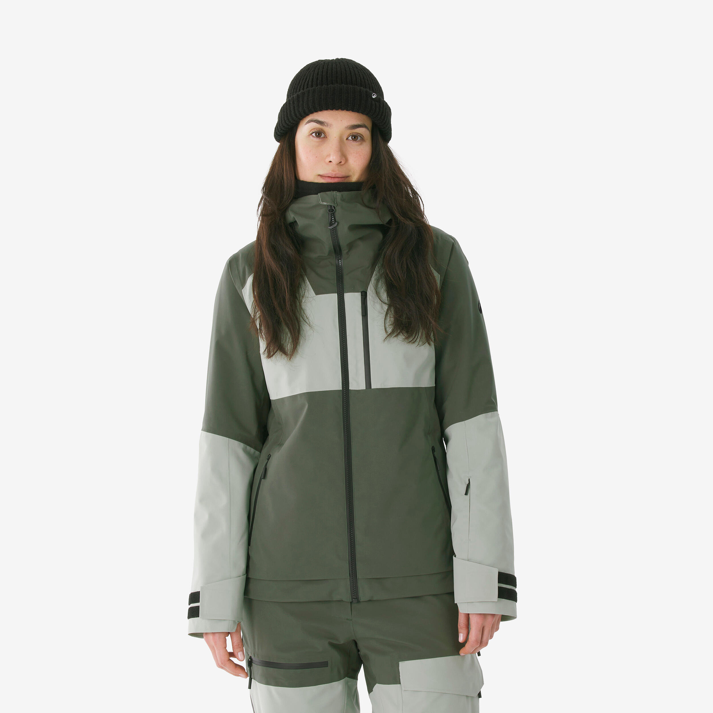WEDZE Dámska lyžiarska/snowboardová bunda 500 AM zelená XL