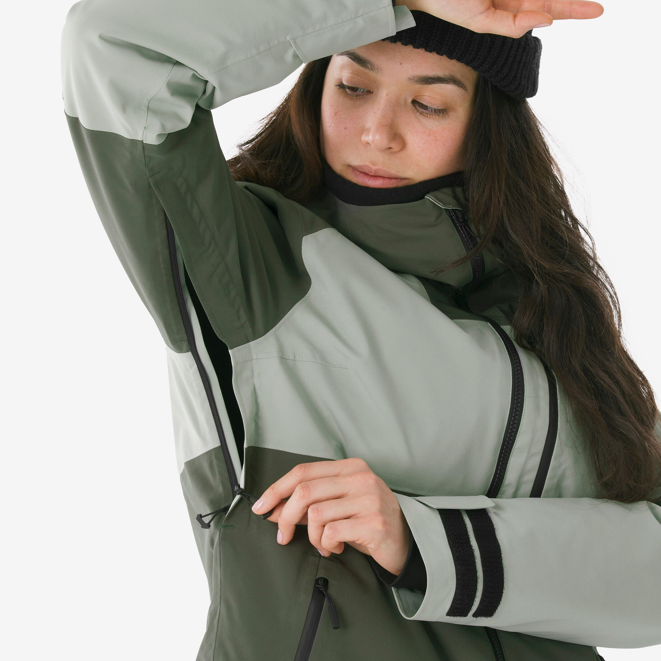 Manteau de ski et planche à neige chaud et respirant femme, 500 AM 5/17