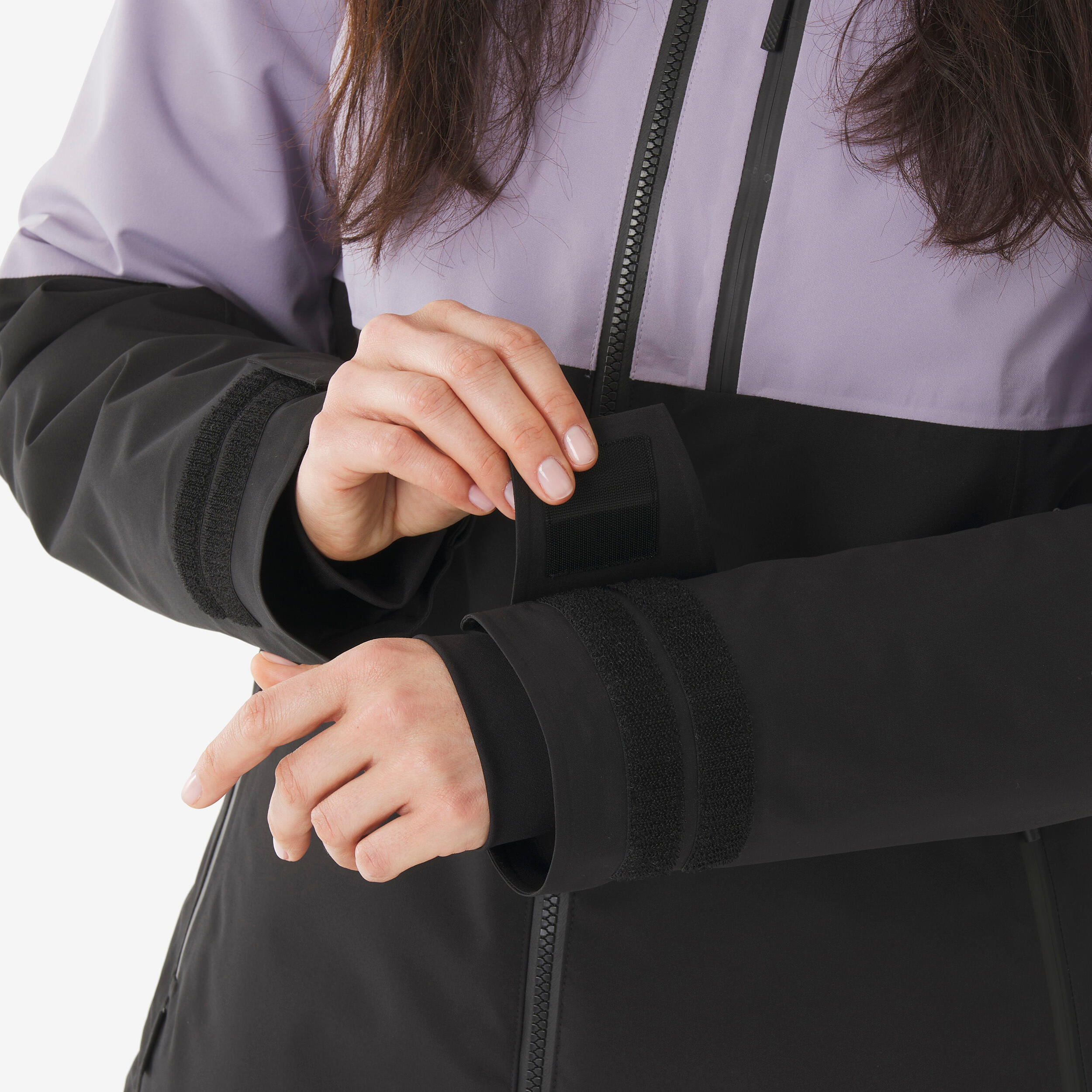 Manteau de ski et planche à neige chaud et respirant femme, 500 AM 10/30