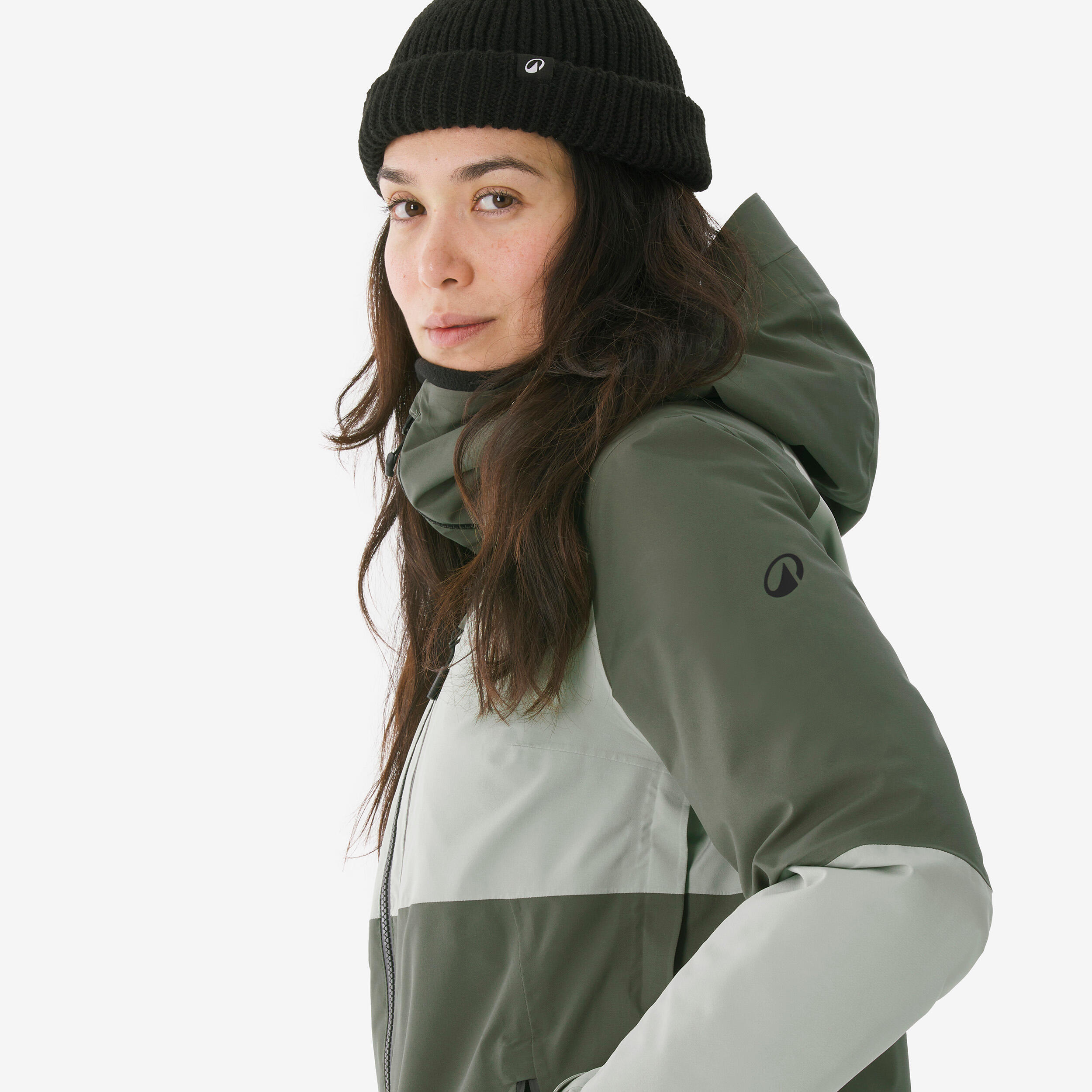 Manteau de ski et planche à neige chaud et respirant femme, 500 AM 4/17