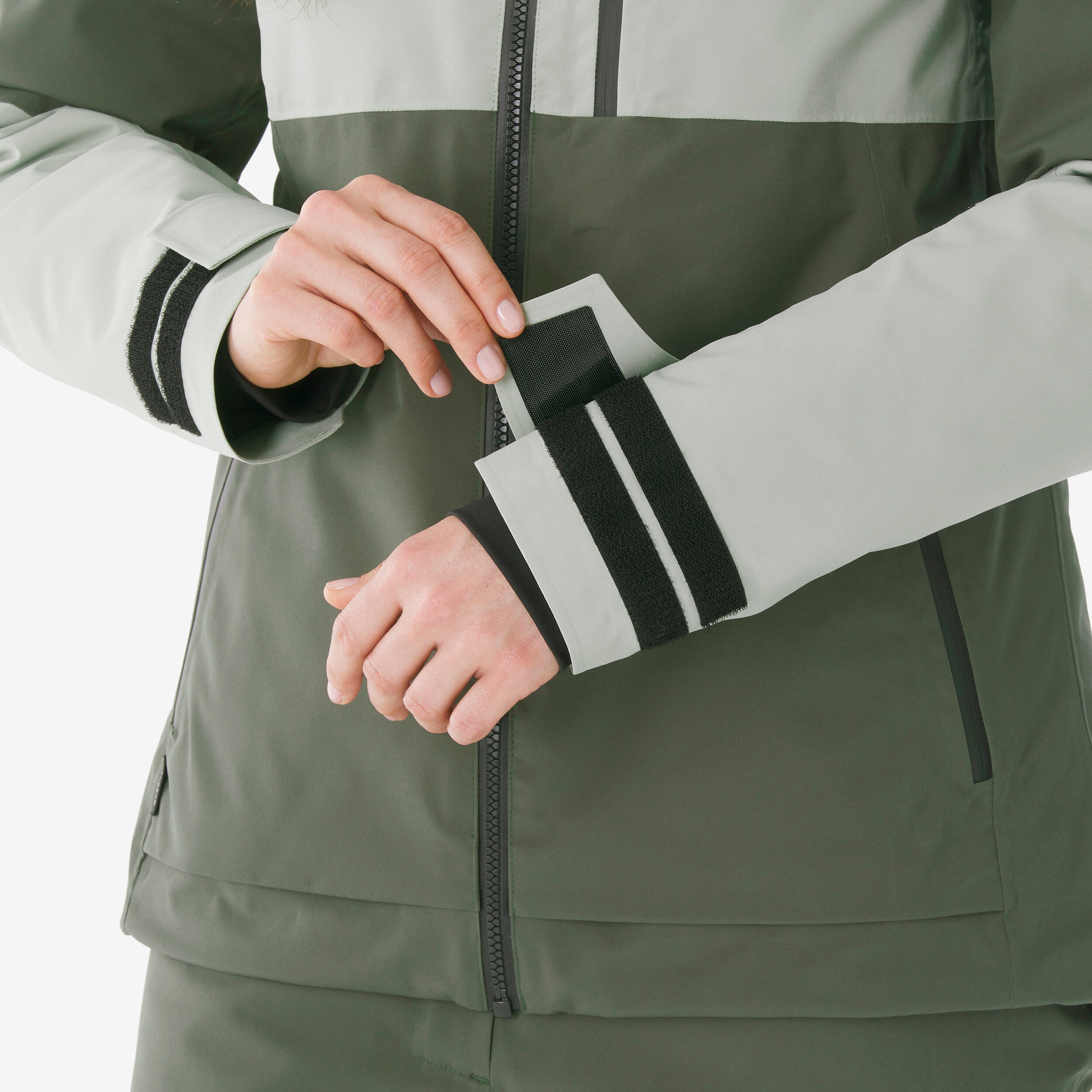 Manteau de ski et planche à neige chaud et respirant femme, 500 AM 10/17