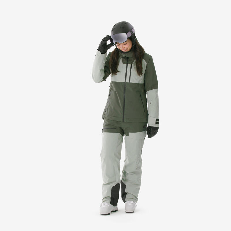 Női sí- és snowboardkabát, hőtartó, légáteresztő, all mountain - 500-as