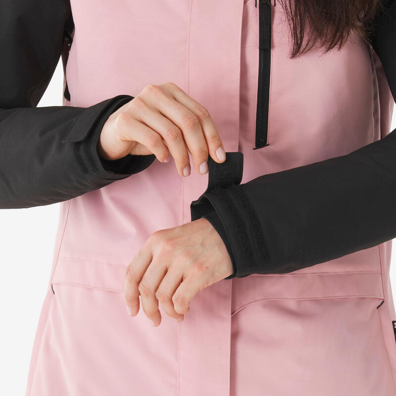Kadın Kayak/Snowboard Montu - Pembe - 500 Long