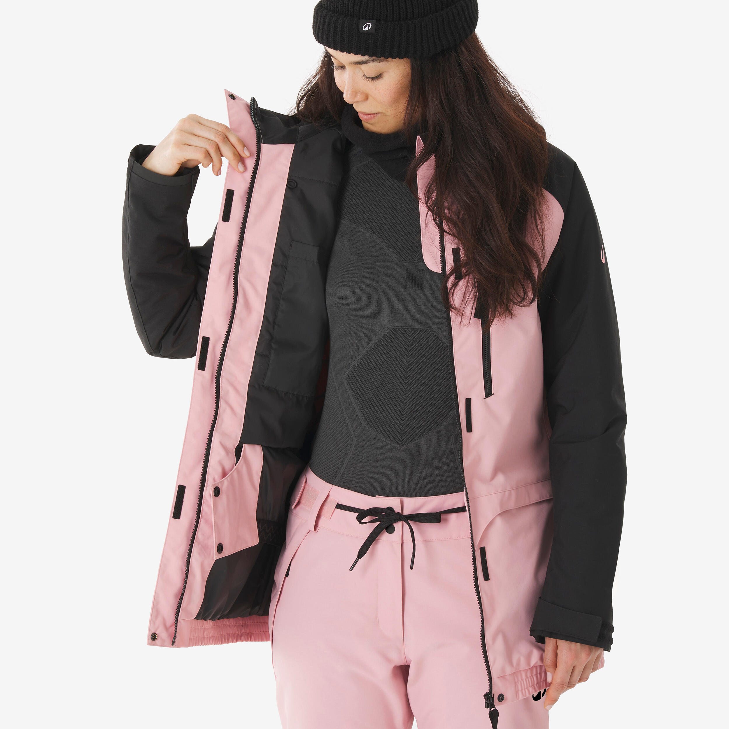 Manteau de ski et planche à neige long et chaud femme, 500 - DREAMSCAPE