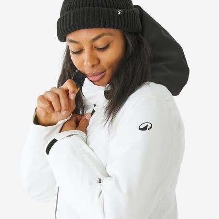 Куртка жіноча 500 для лижного спорту та сноубордингу біла