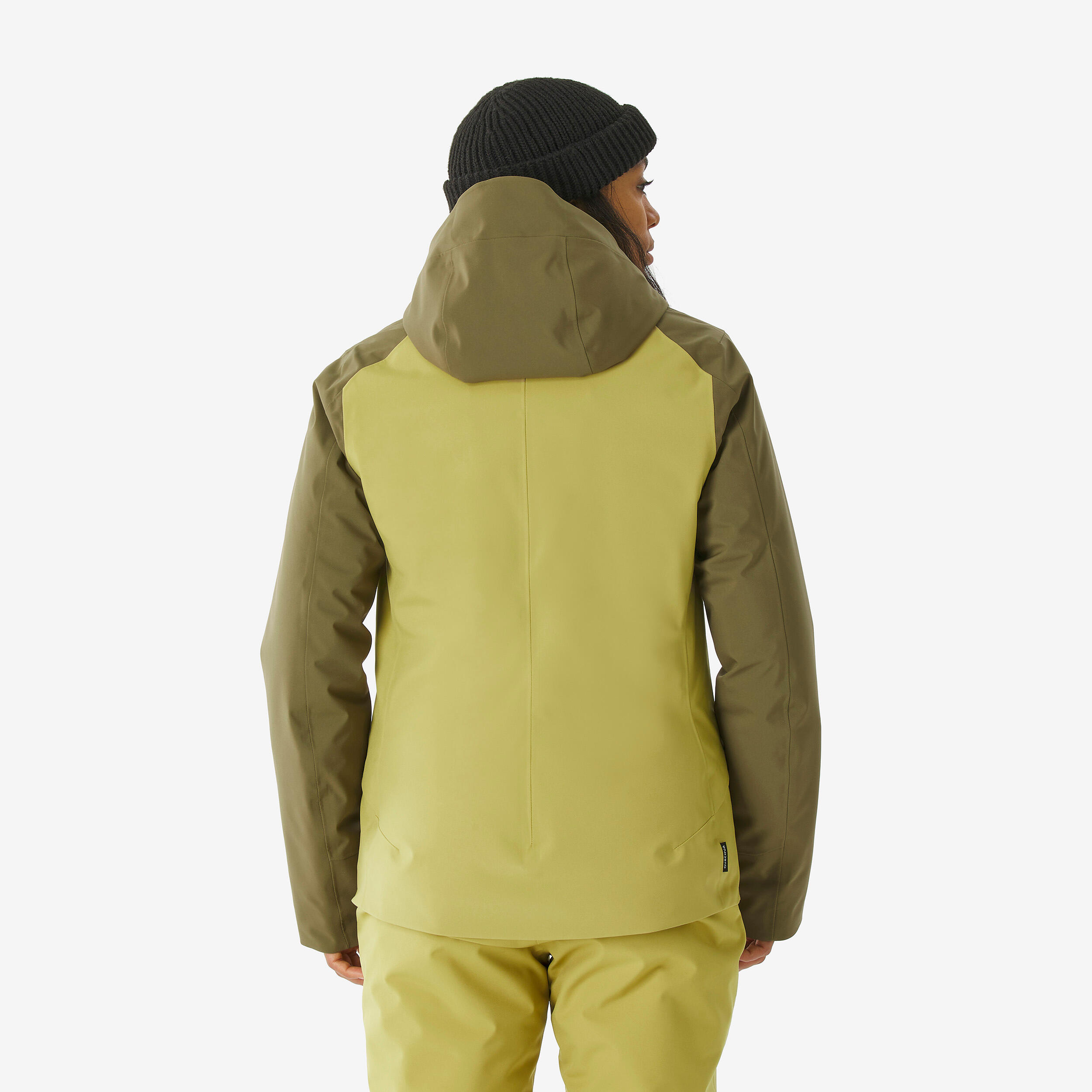 Veste de ski et snowboard chaude et imperméable femme, JKT 500 kaki 3/10