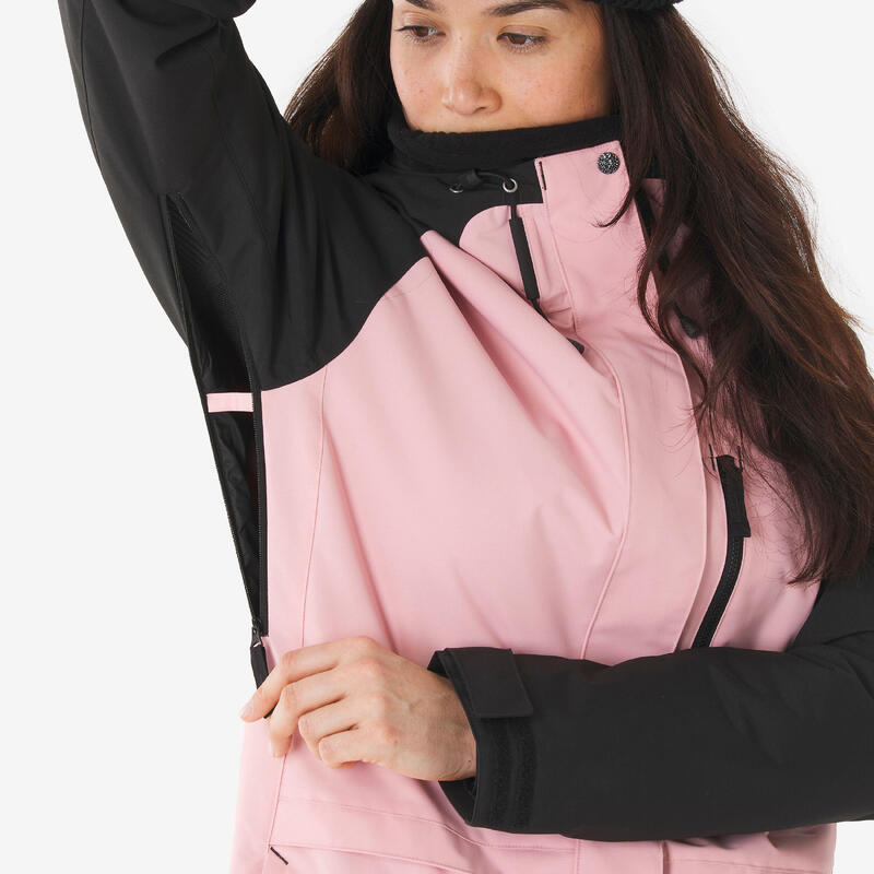 Dámská hřejivá lyžařská a snowboardová bunda prodloužená 500