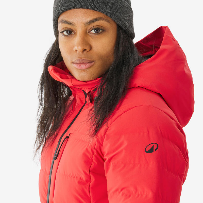 Kadın Şişme Kayak Montu - Kırmızı - 500 Warm