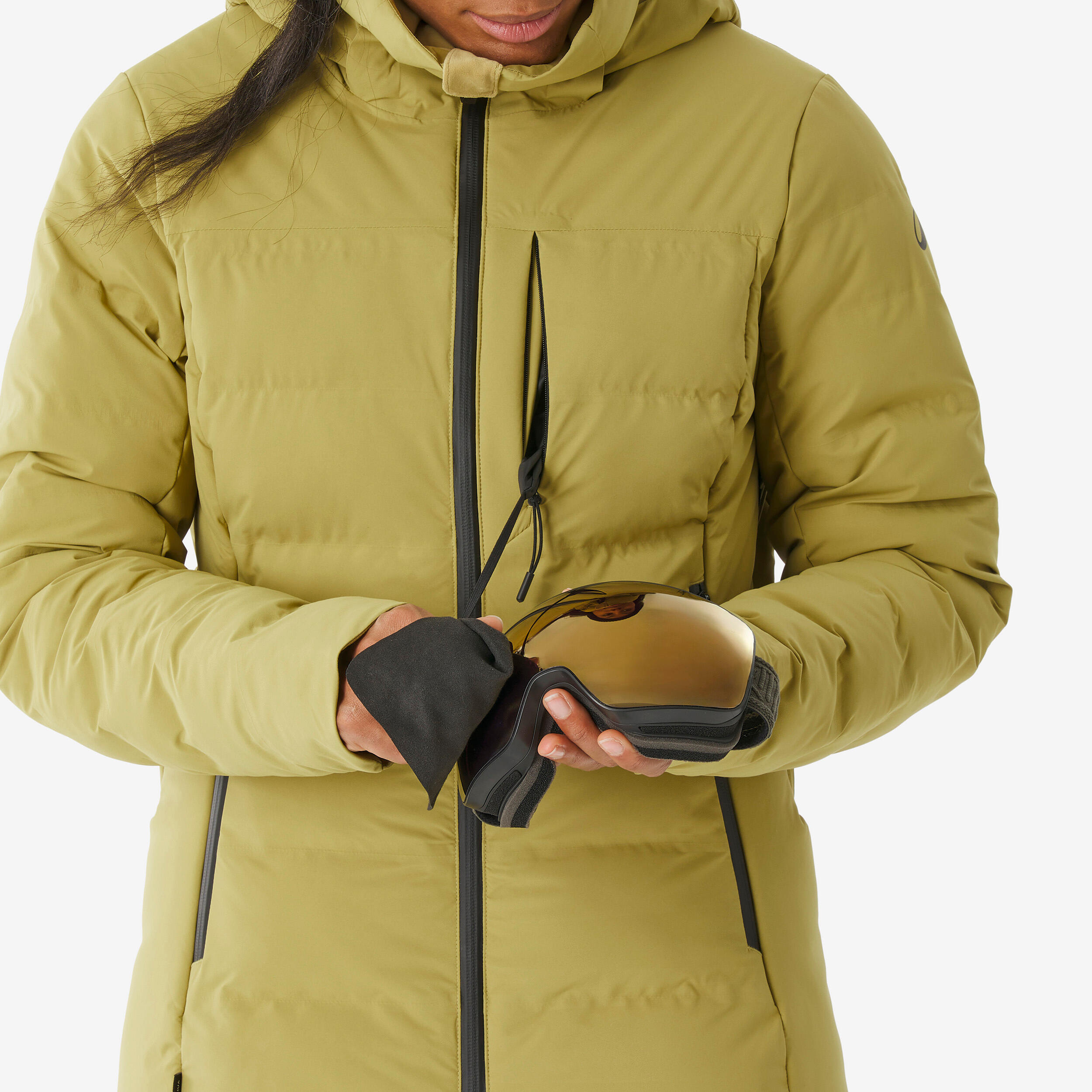 Manteau de ski et planche à neige chaud et ventilé femme, 500 12/18