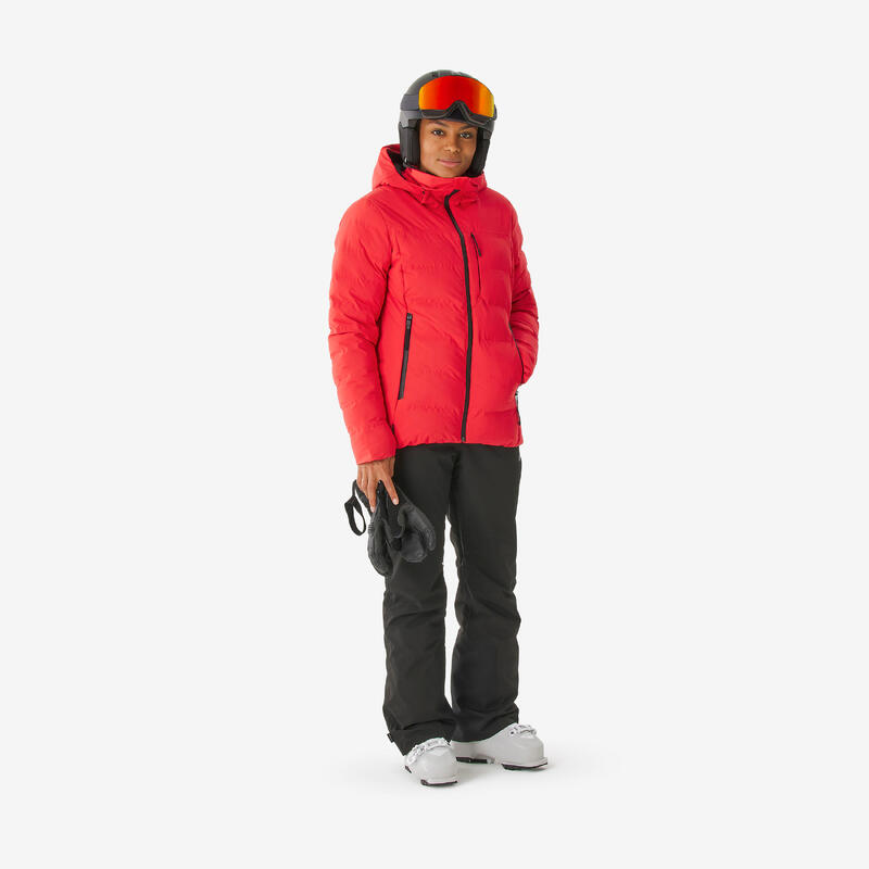 Kadın Şişme Kayak Montu - Kırmızı - 500 Warm