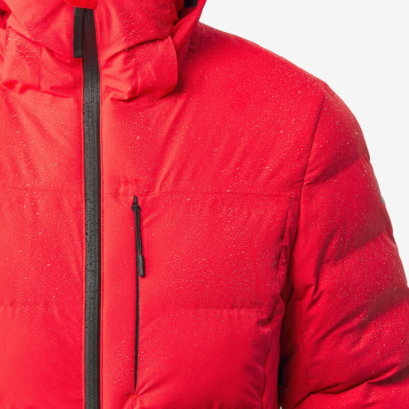 Kadın Şişme Kayak Montu - Kırmızı - 500 Warm