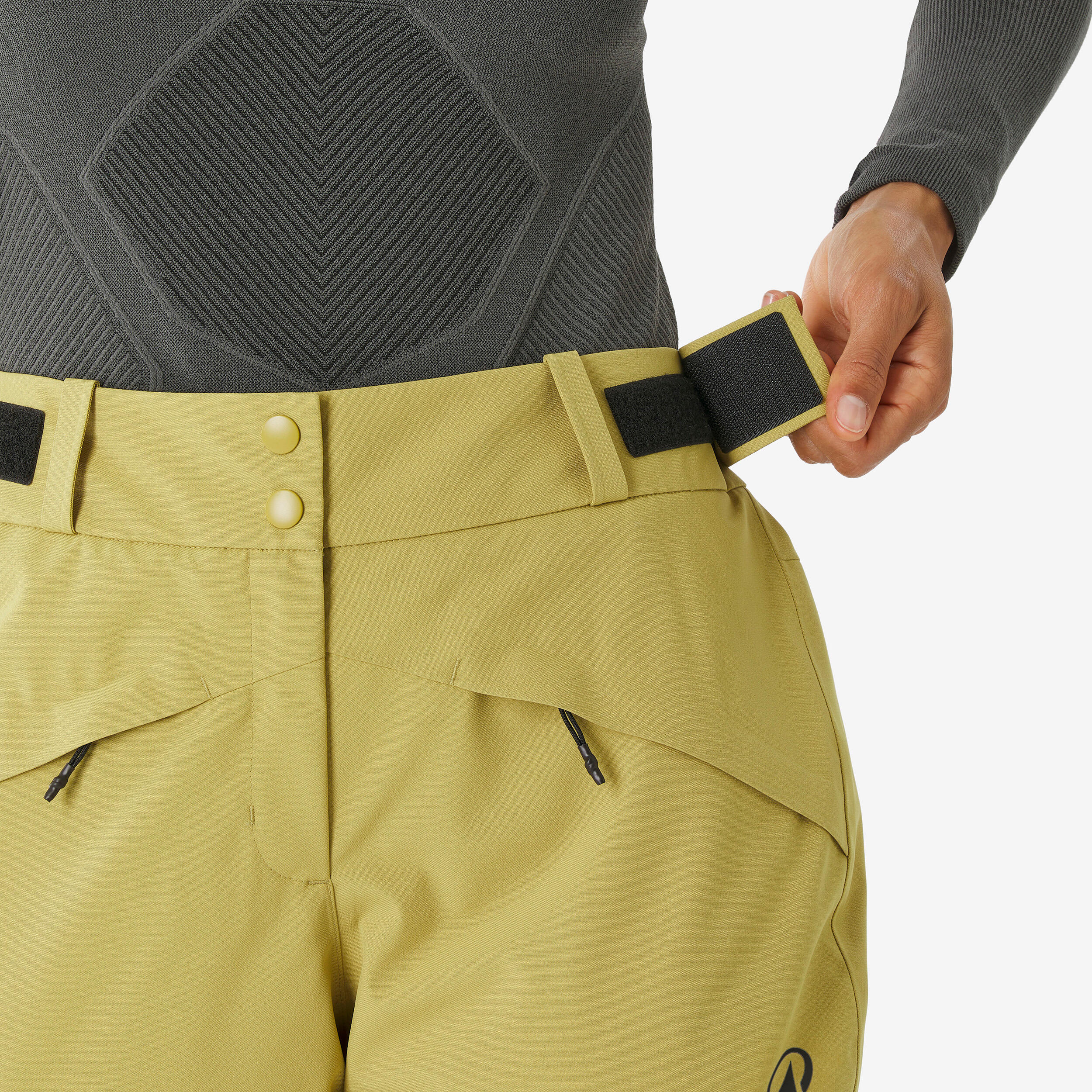 Warme en ademende skibroek snowboardbroek dames 500 groen 7/10
