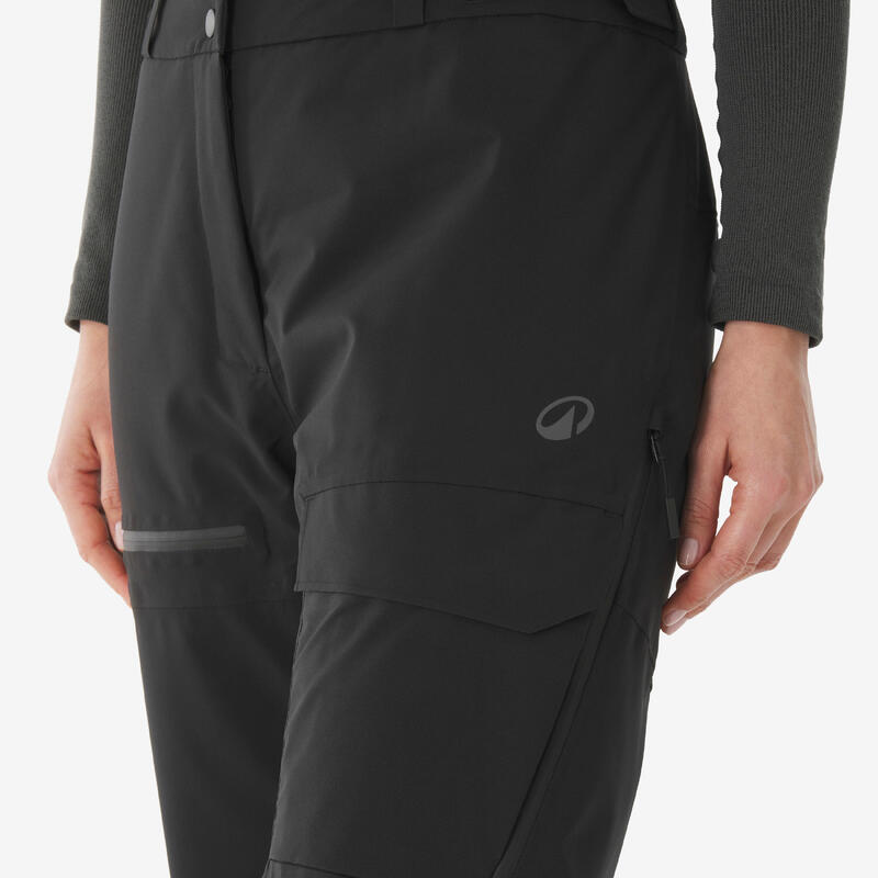 Pantalon schi și snowboard 500 AM impermeabil și respirant Negru damă