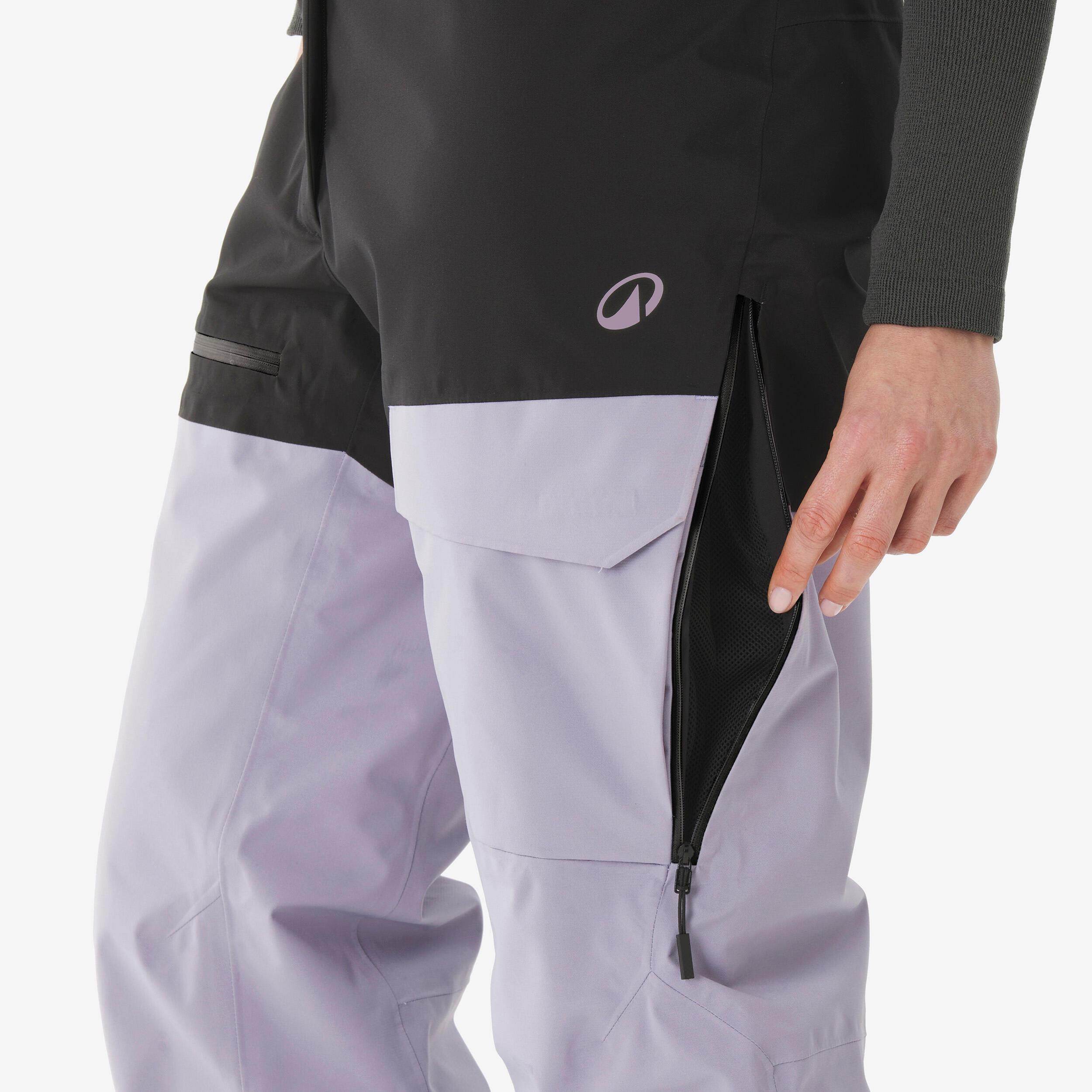 Pantalon de ski et snowboard imperméable femme, Pant 500 AM violet 8/25