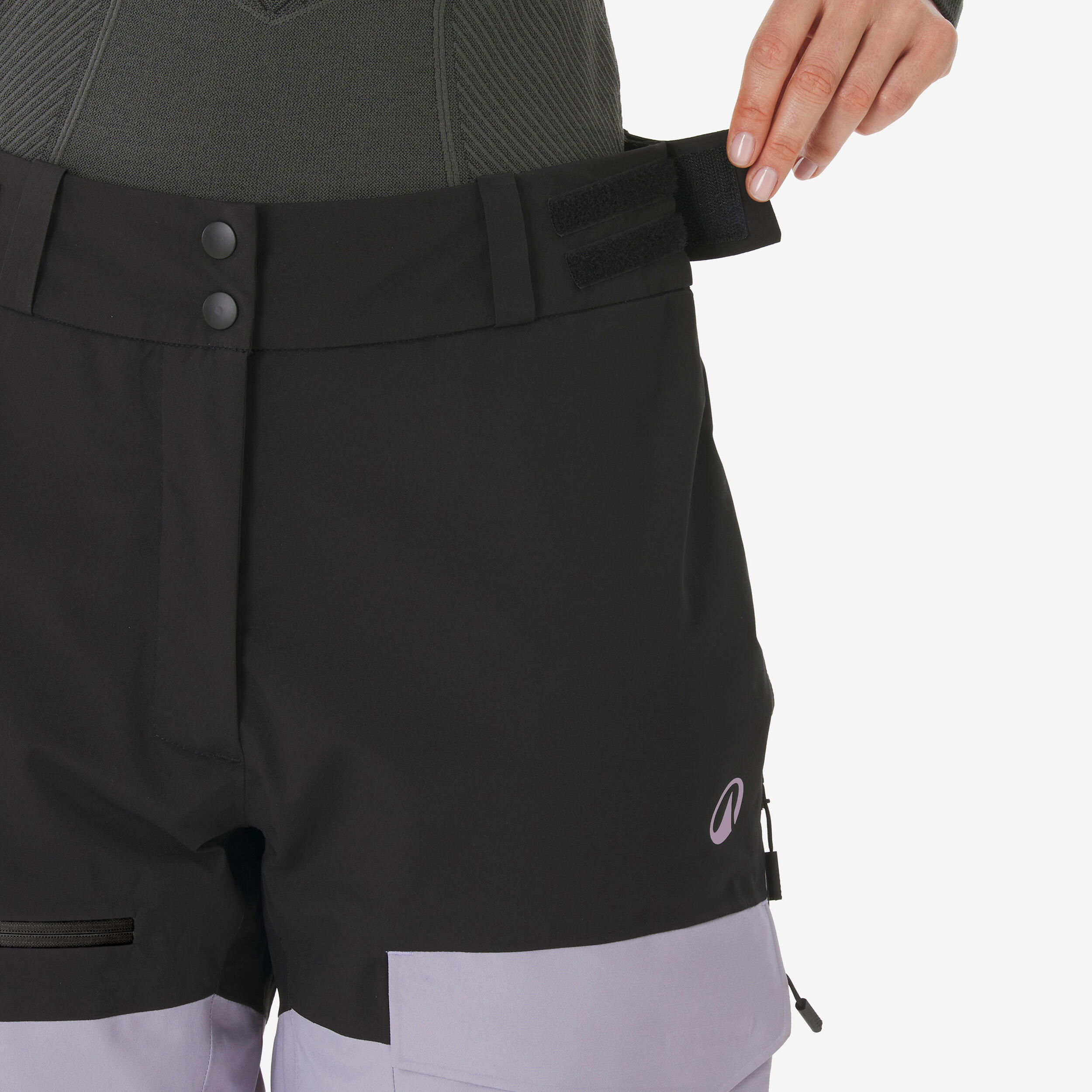 Pantalon de ski et snowboard imperméable femme, Pant 500 AM violet 12/25