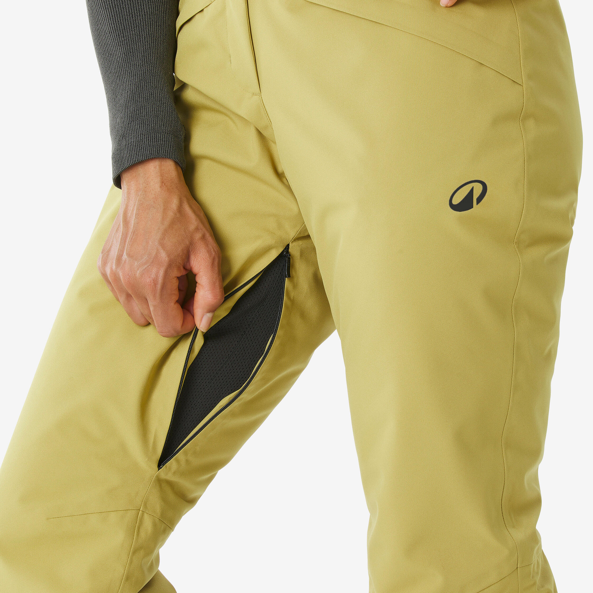 Warme en ademende skibroek snowboardbroek dames 500 groen 5/10