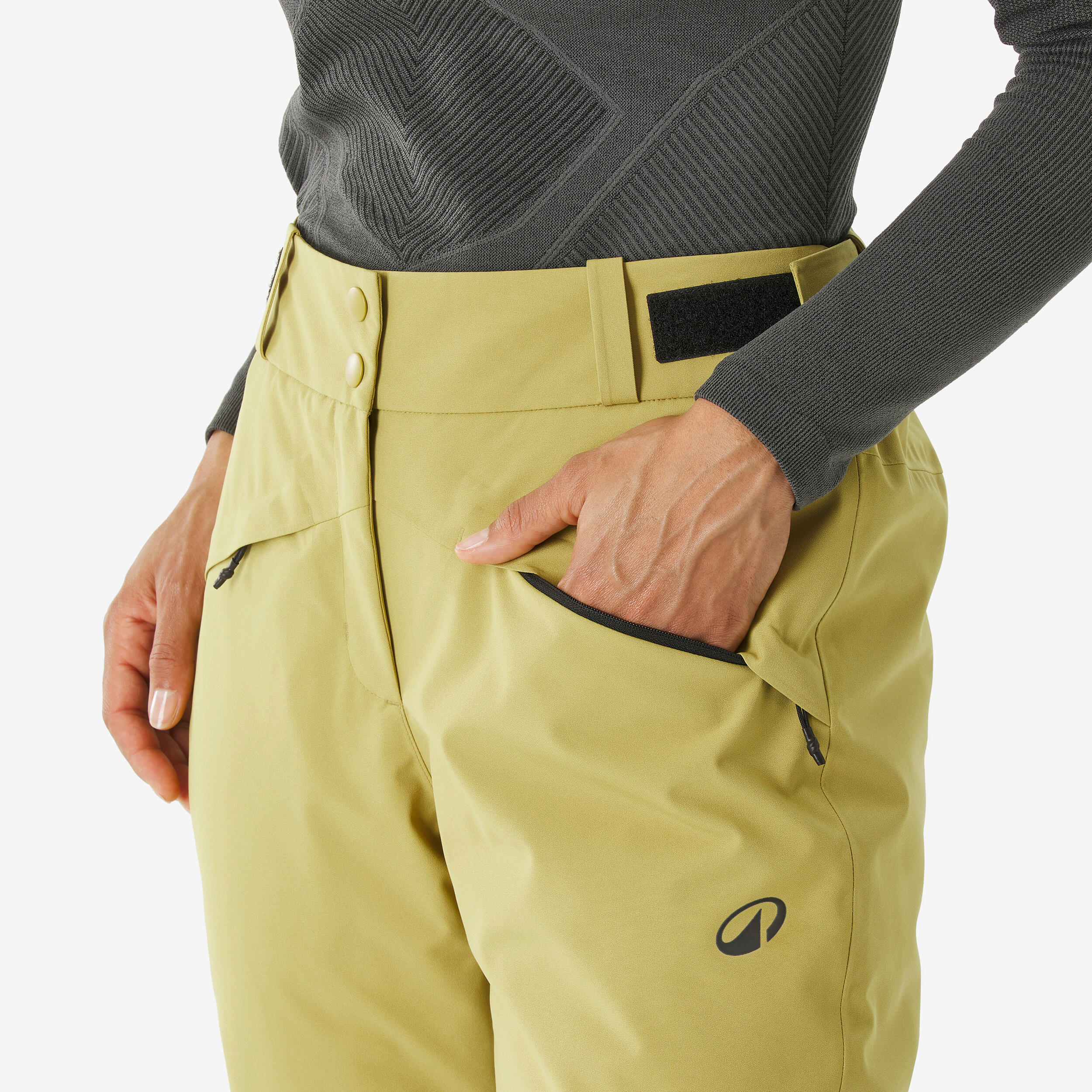 Warme en ademende skibroek snowboardbroek dames 500 groen 4/10