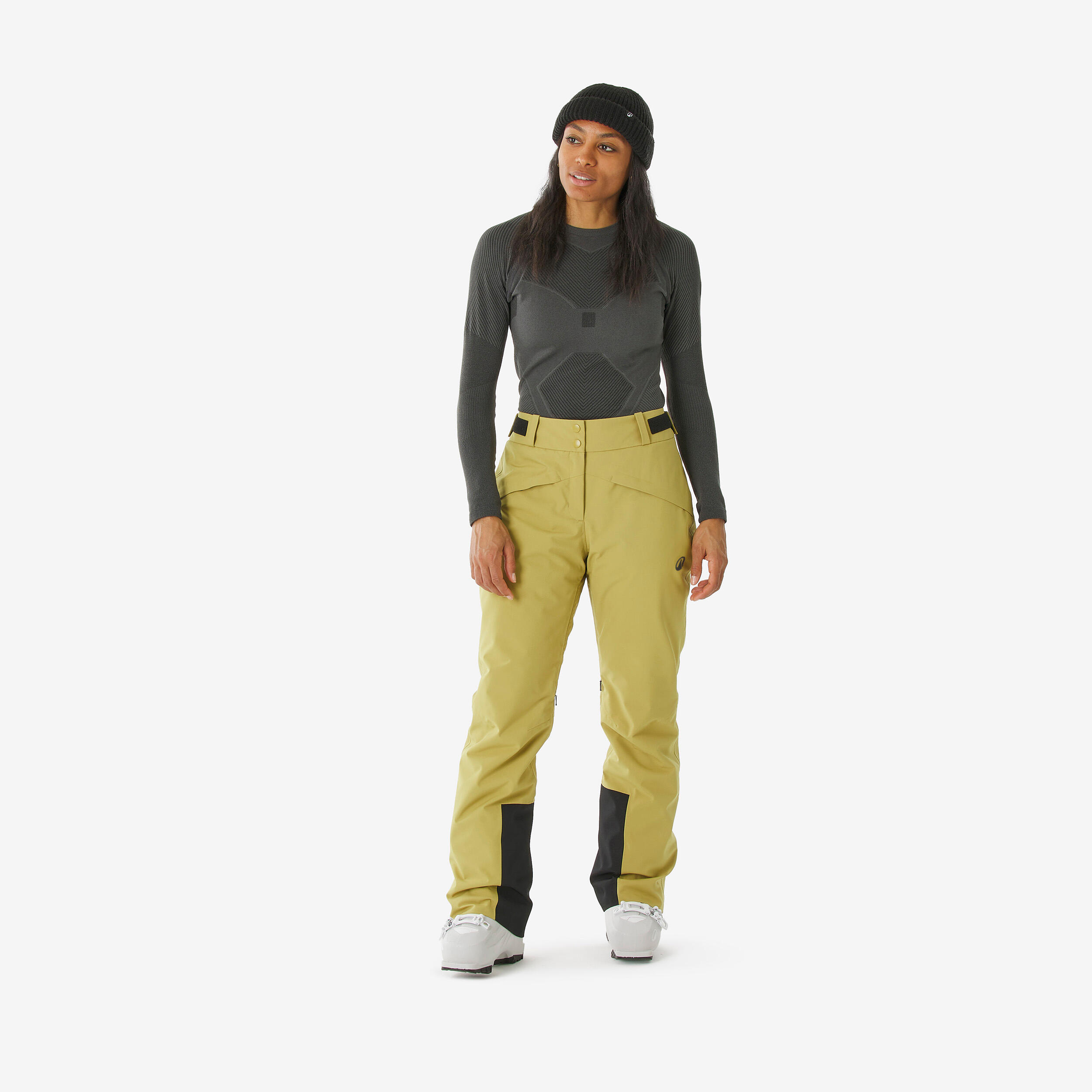 Warme en ademende skibroek snowboardbroek dames 500 groen 2/10