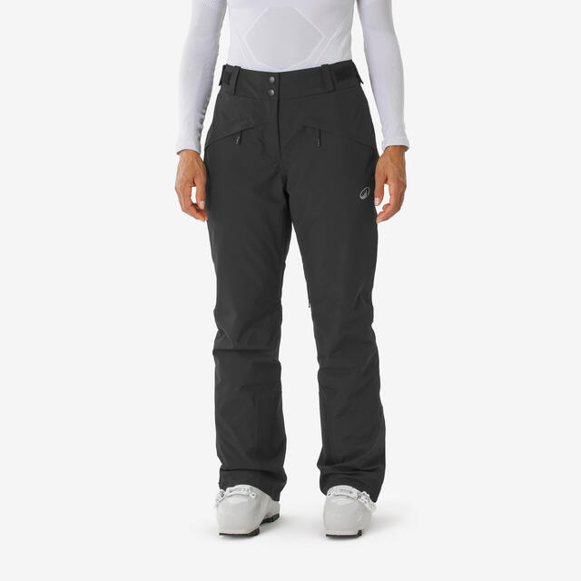 Women’s warm and breathable ski and snowboard trousers, 500 - Black
