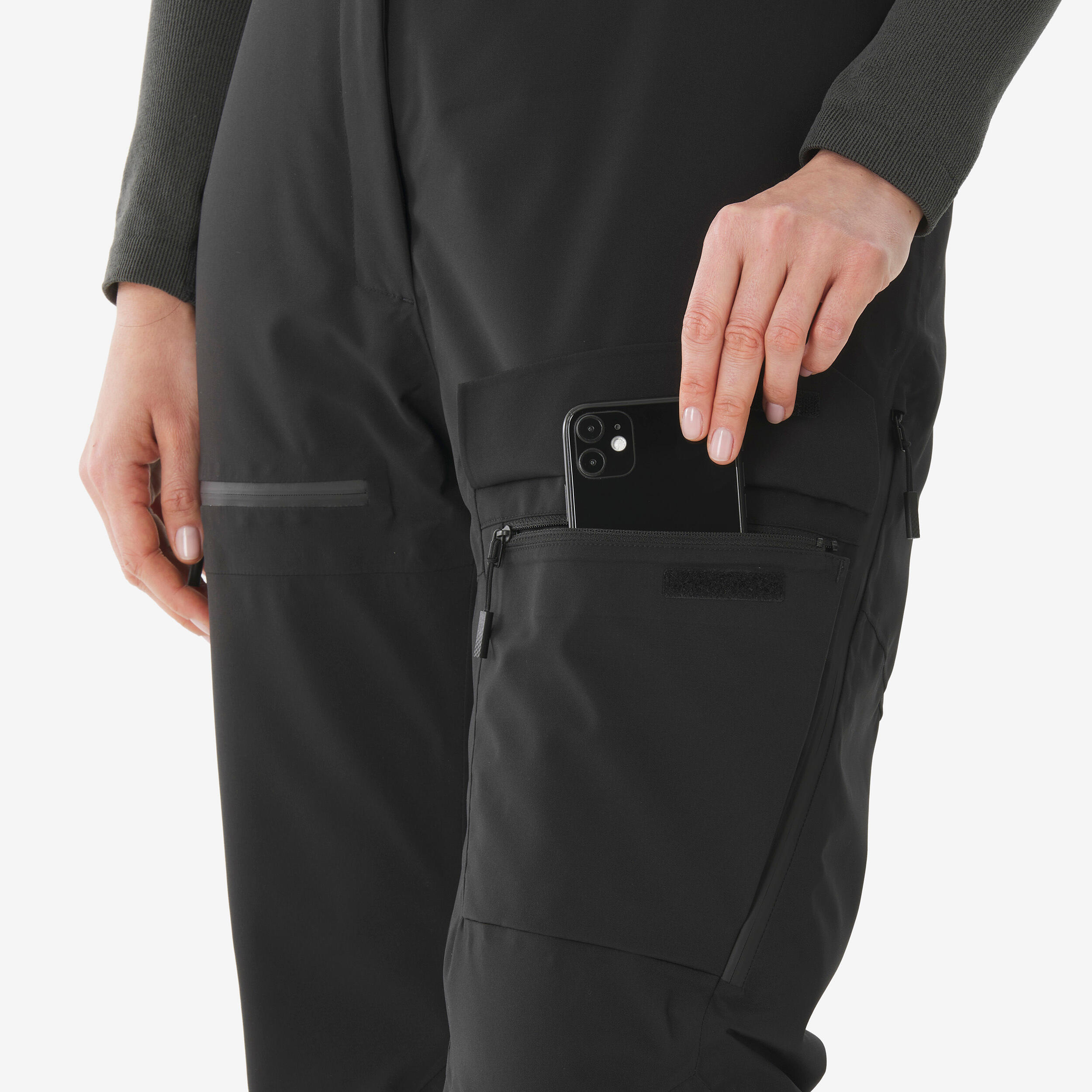 Skihose Snowboardhose Damen wasserdicht atmungsaktiv - 500 AM schwarz 8/15