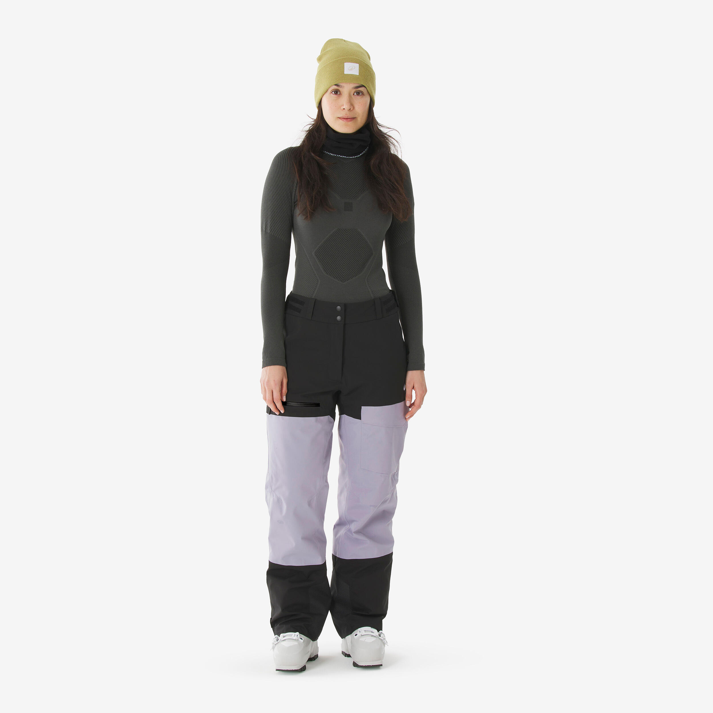 Pantalon de ski et snowboard imperméable femme, Pant 500 AM violet 2/25