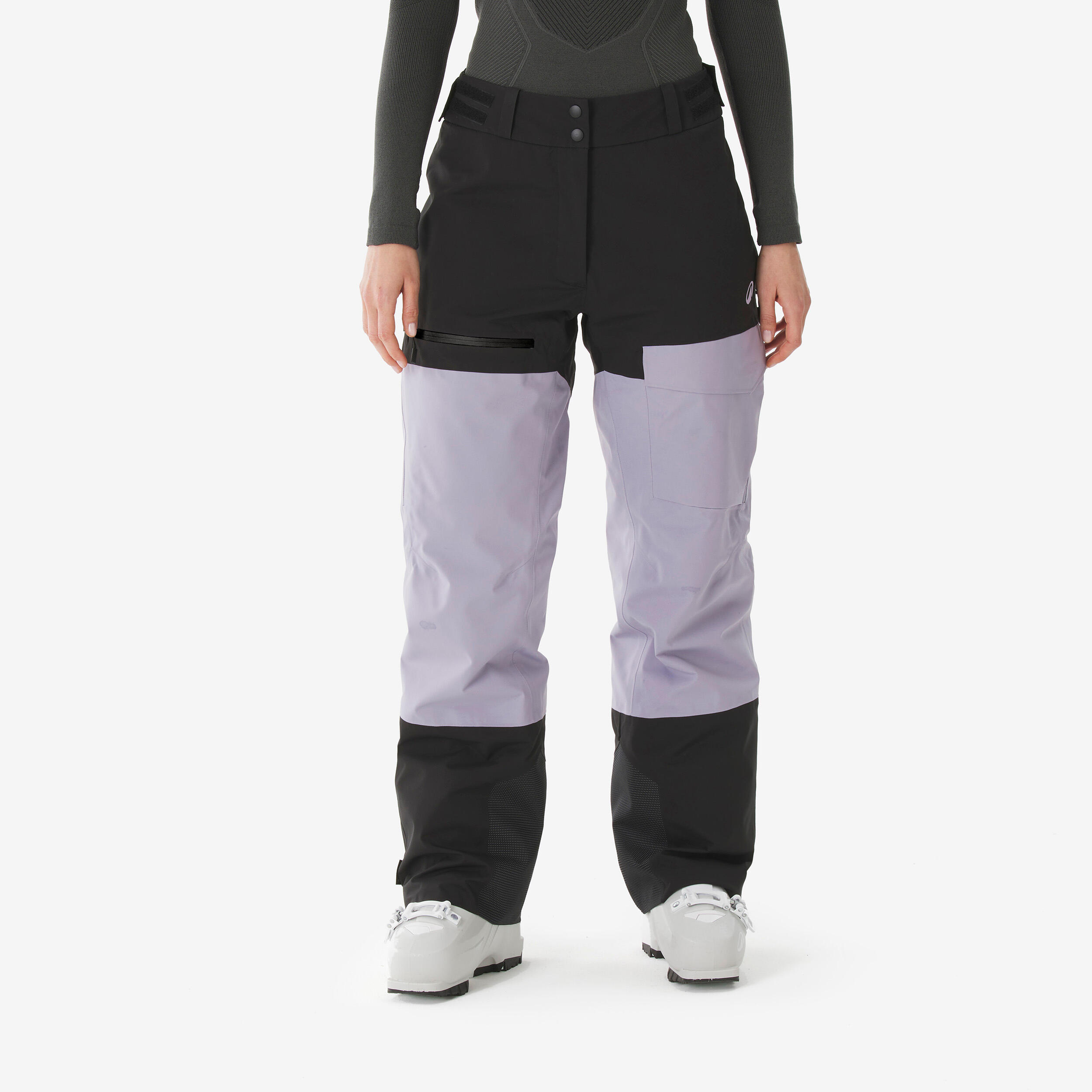 WEDZE Women's 500 AM waterproof and breathable ski and snowboard trousers  Purple