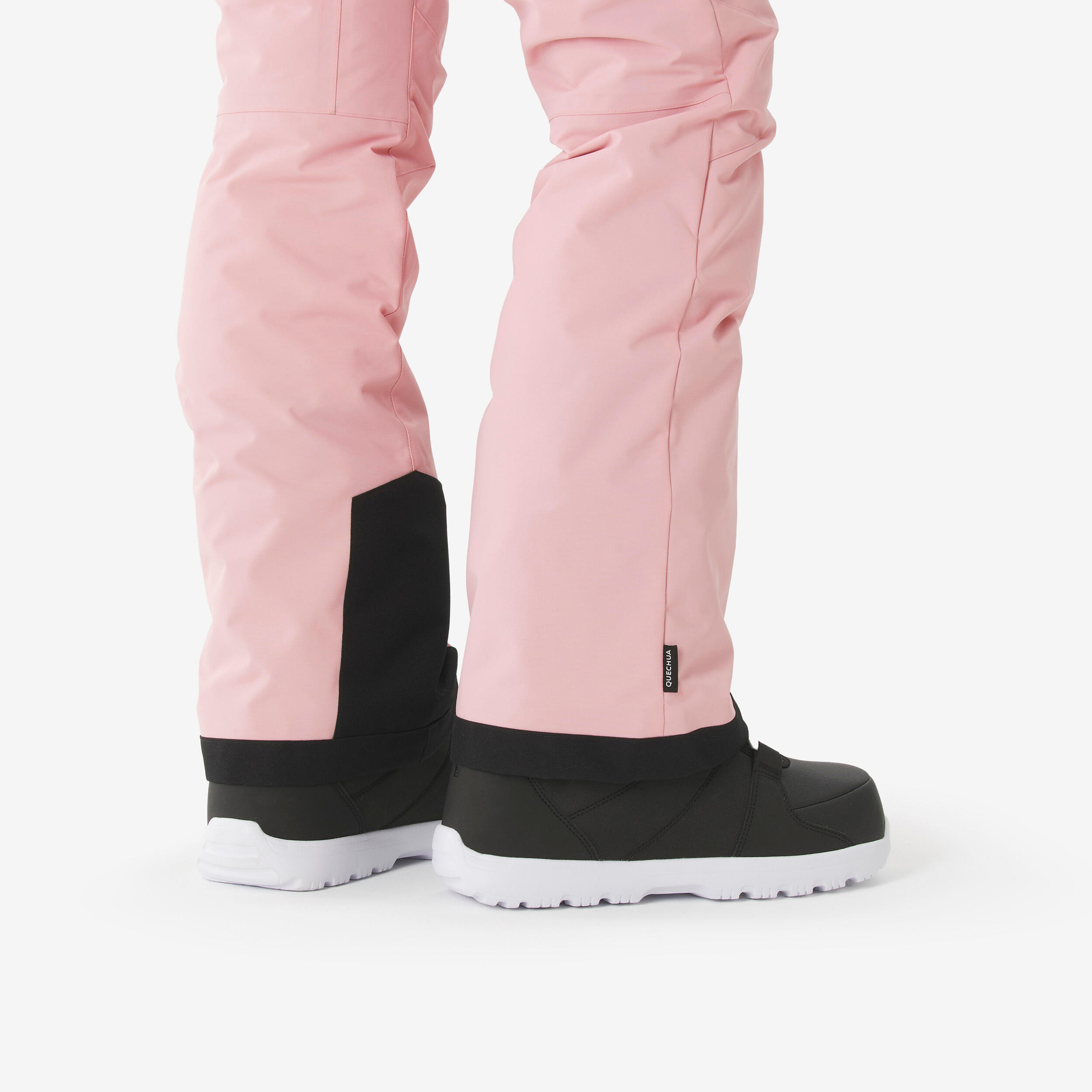 Pantalon de ski et snowboard résistant et imperméable femme, SNB 500 rose 10/12
