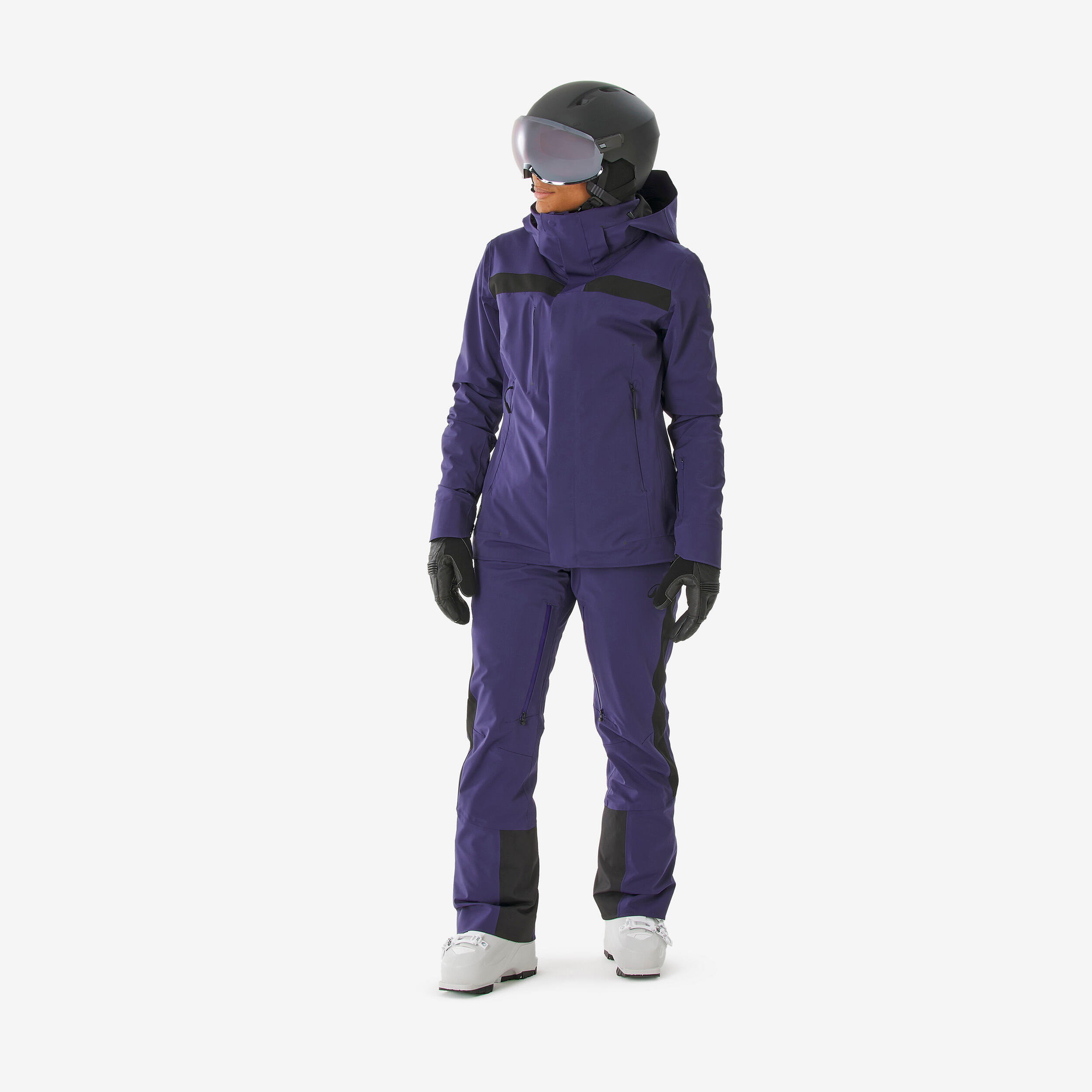 Warme en zeer goed ademende skibroek voor dames 900 paars 3/13