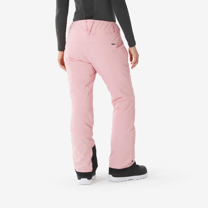 Pantalon de schi și snowboard SNB 500 rezistent și impermeabil roz damă