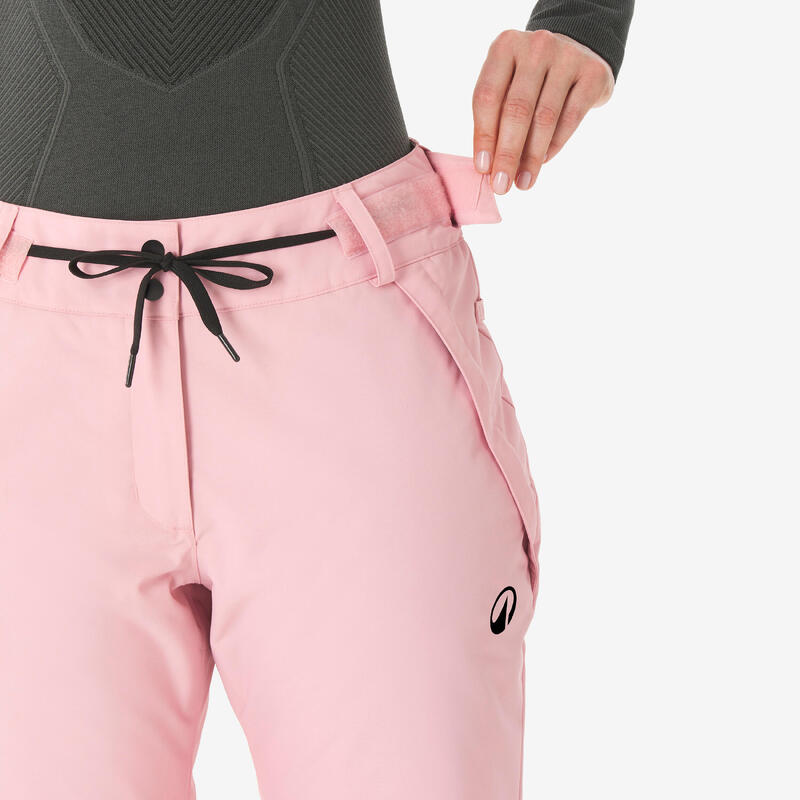 Pantalon de schi și snowboard SNB 500 rezistent și impermeabil roz damă