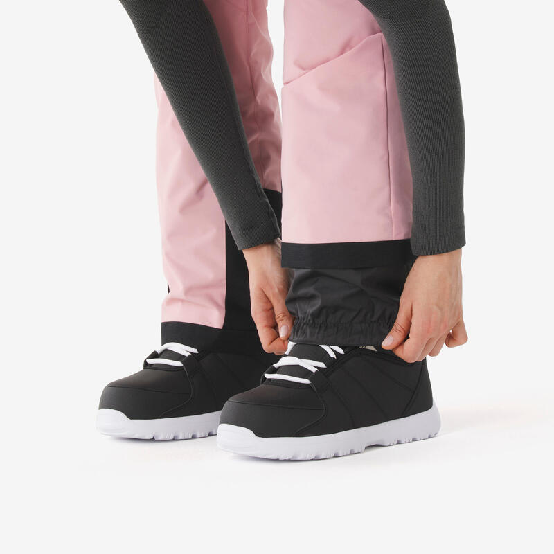Pantalon de schi și snowboard SNB 500 rezistent și impermeabil roz damă