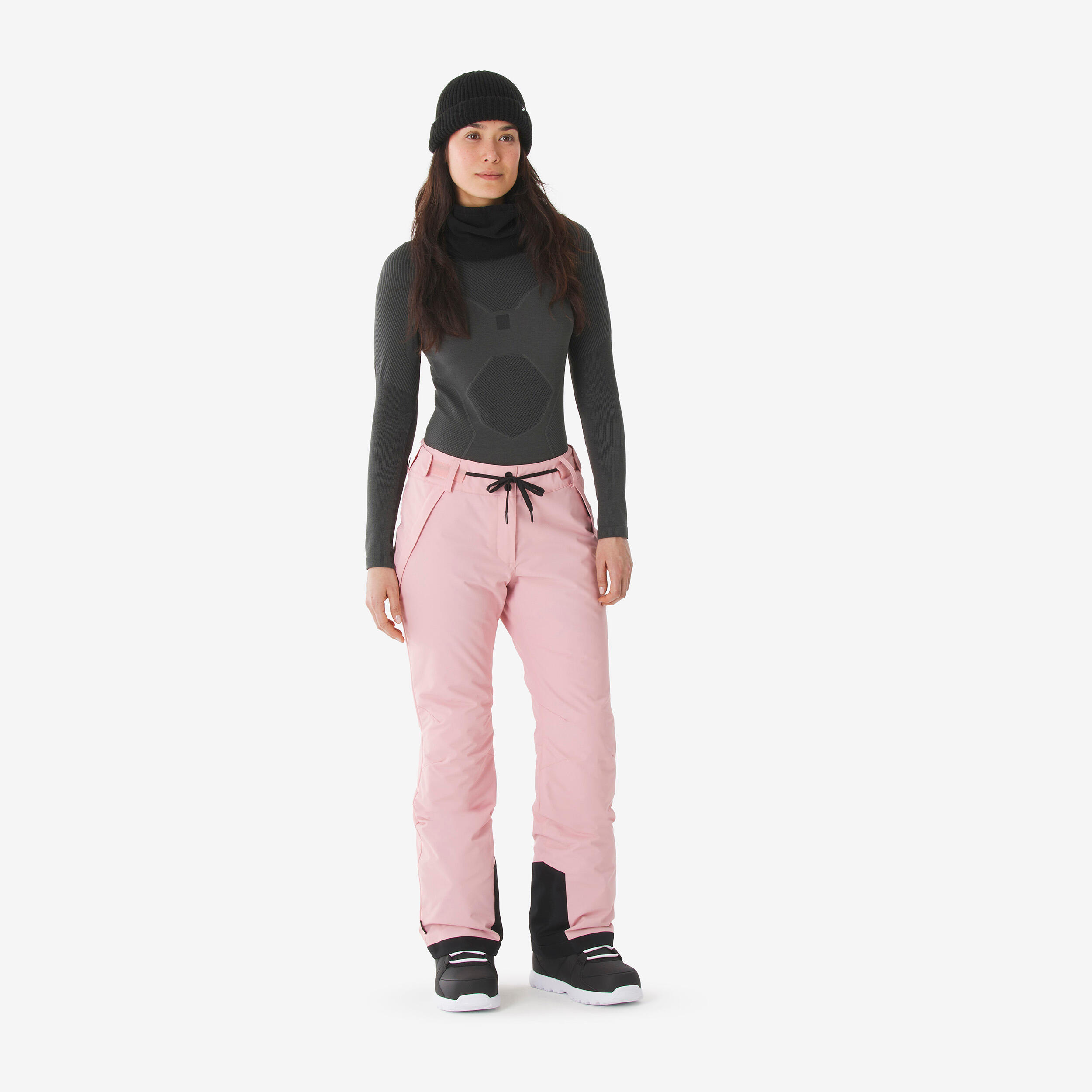 Pantalon de ski et snowboard résistant et imperméable femme, SNB 500 rose 2/12