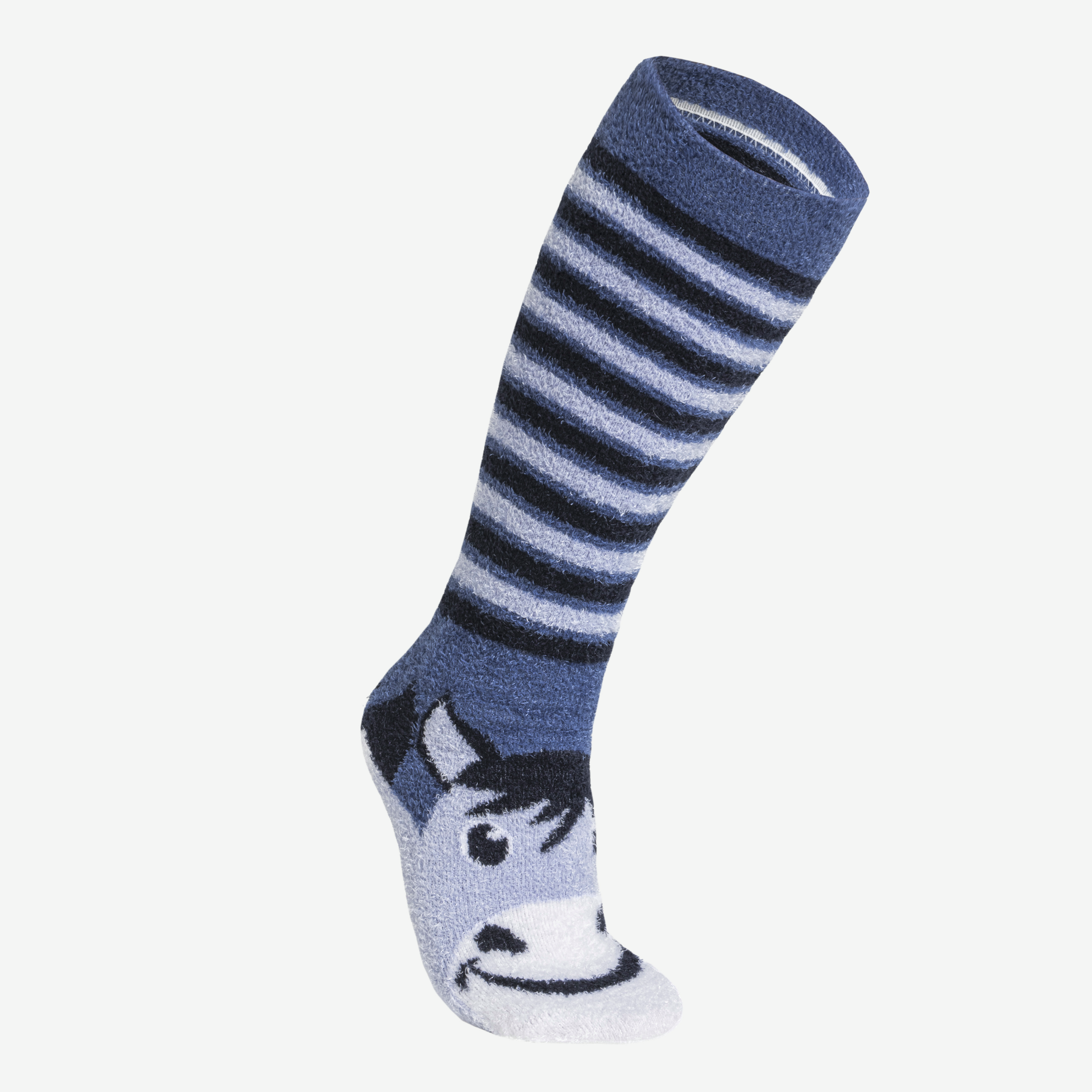 Chaussettes chaudes équitation taille 32 -37 sweet & warm - bleu comète - Caperlan