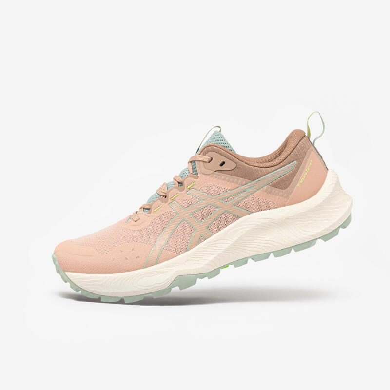 Chaussures de Trail Running Femme, Asics Trabuco Terra 3 roses et grises