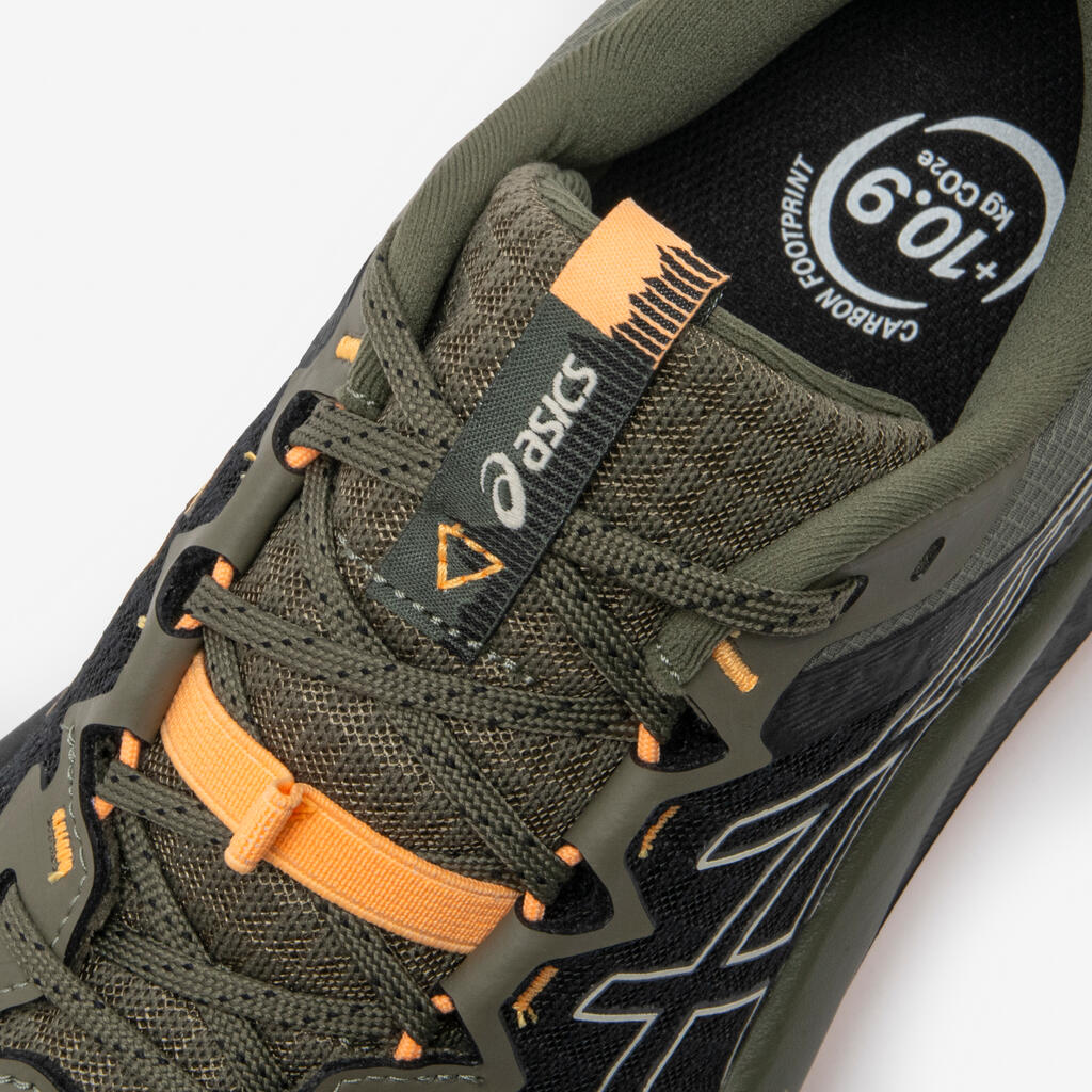 Moški copati za tek, Asics Gel-Trabuco 13 - črni/kaki/oranžni