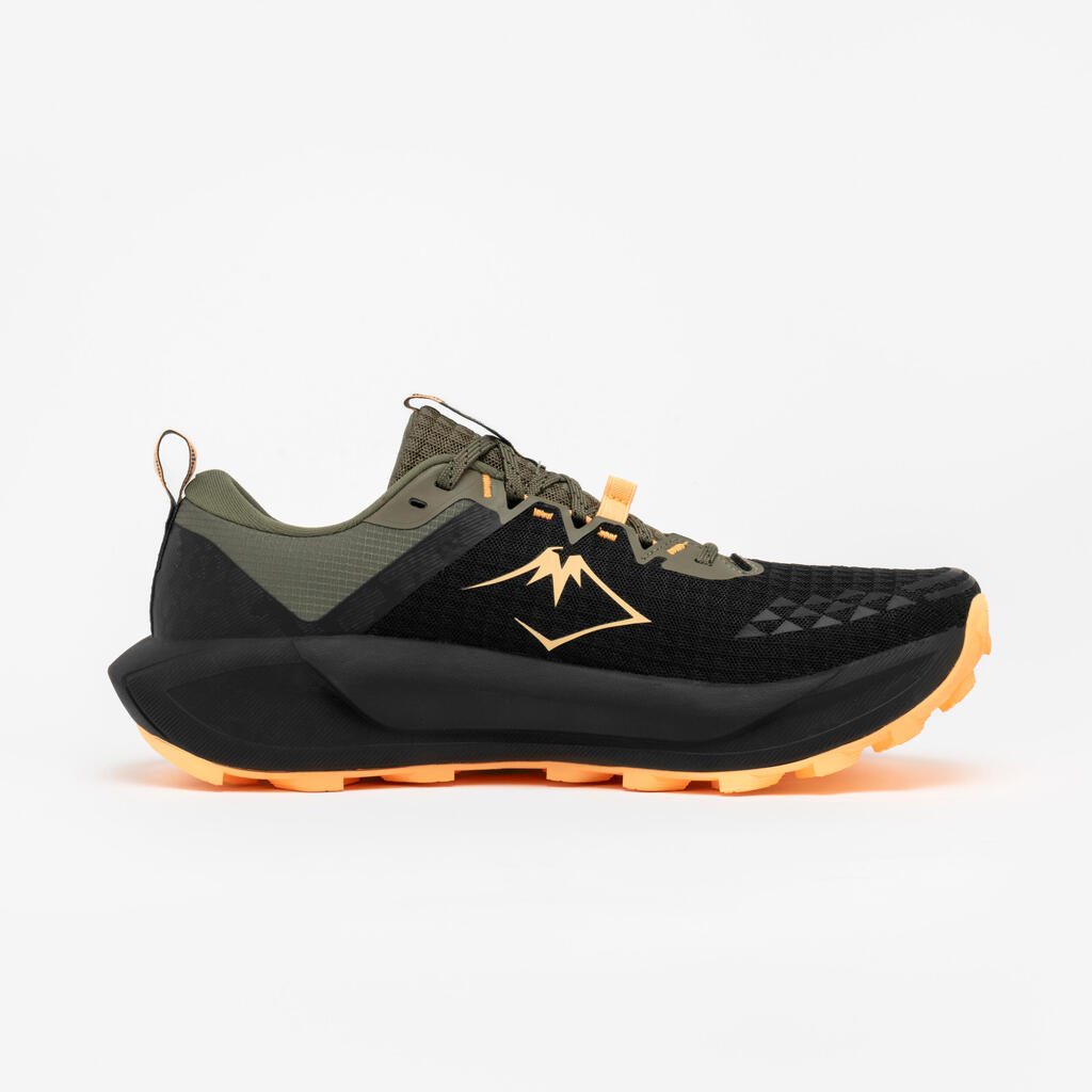Moški copati za tek, Asics Gel-Trabuco 13 - črni/kaki/oranžni