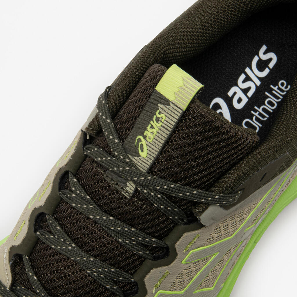 Moški tekaški copati, Asics Trabuco Terra 2 - črni/zeleni/oranžni