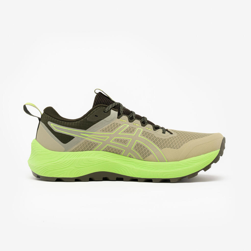 Moški tekaški copati, Asics Trabuco Terra 2 - črni/zeleni/oranžni