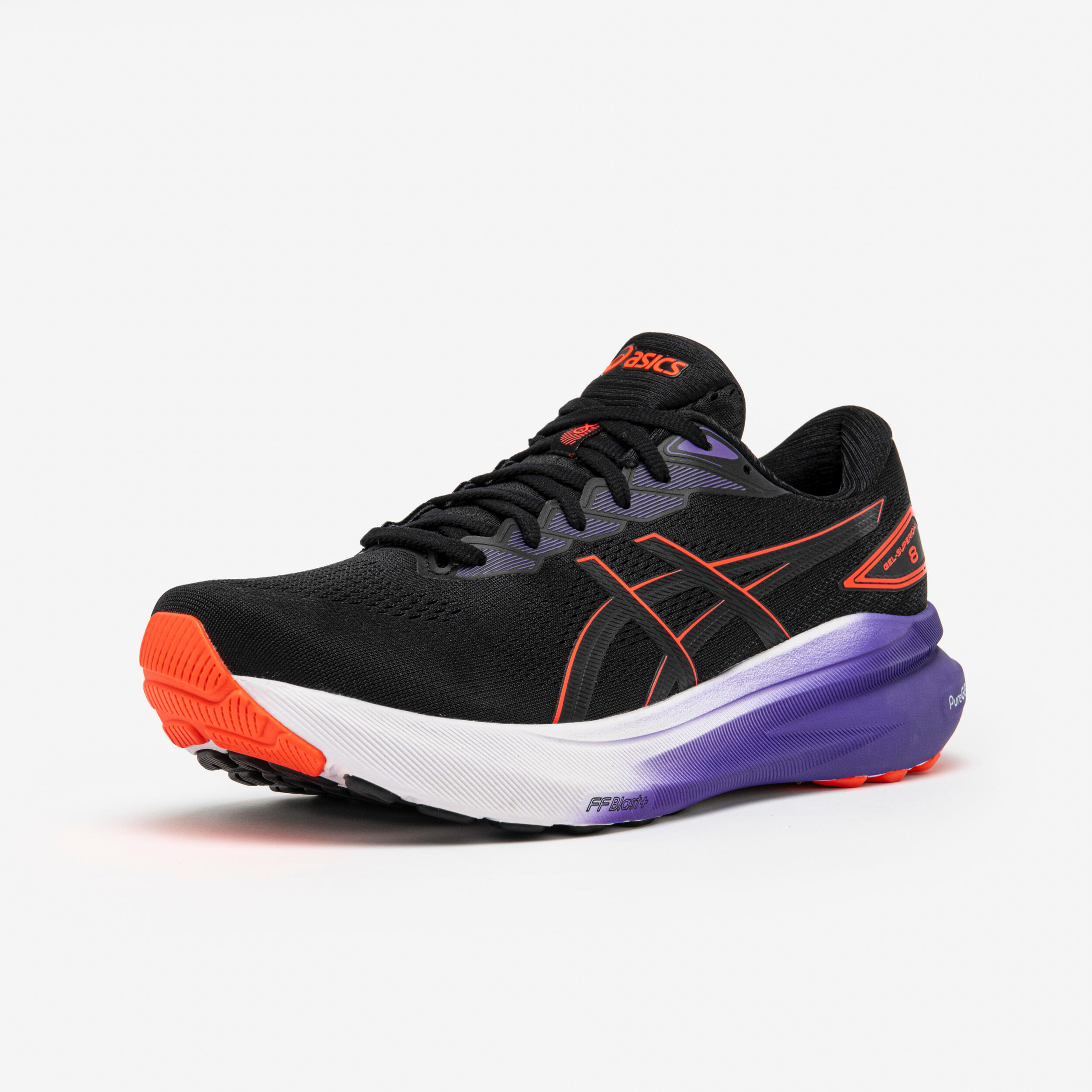 Herrenlaufschuhe, Asics Superion 8 schwarz und violett 3/11