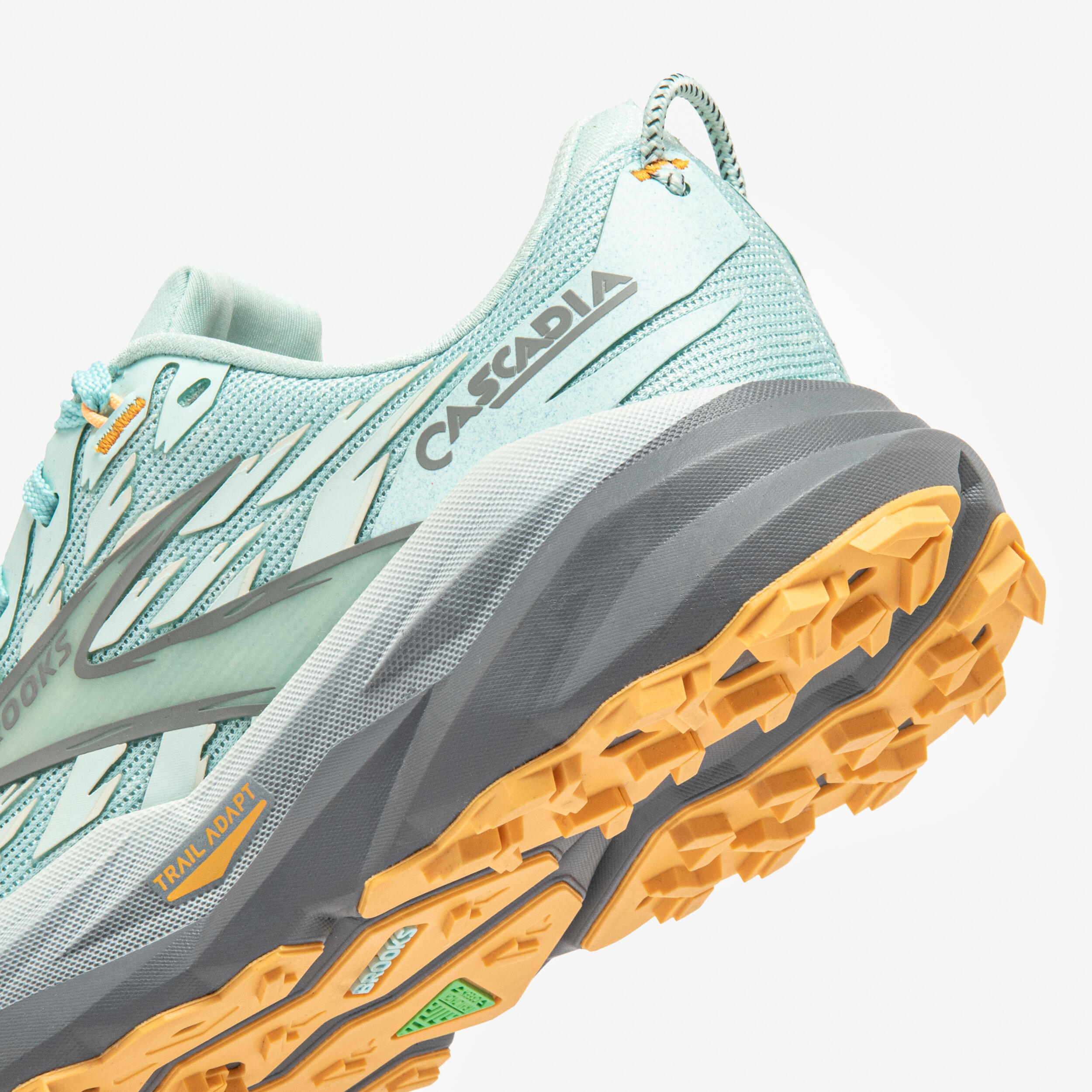 Zapatillas de trail running mujer, Brooks Cascadia 19 verde  6/7
