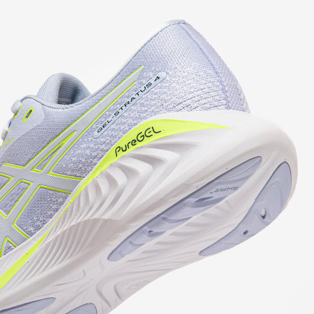 Ženski tekaški copati, Asics gel stratus Knit 4, sivka, rumeni
