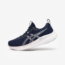 Chaussure de running femme, Asics Gel-Pulse 16 noires blanches violettes