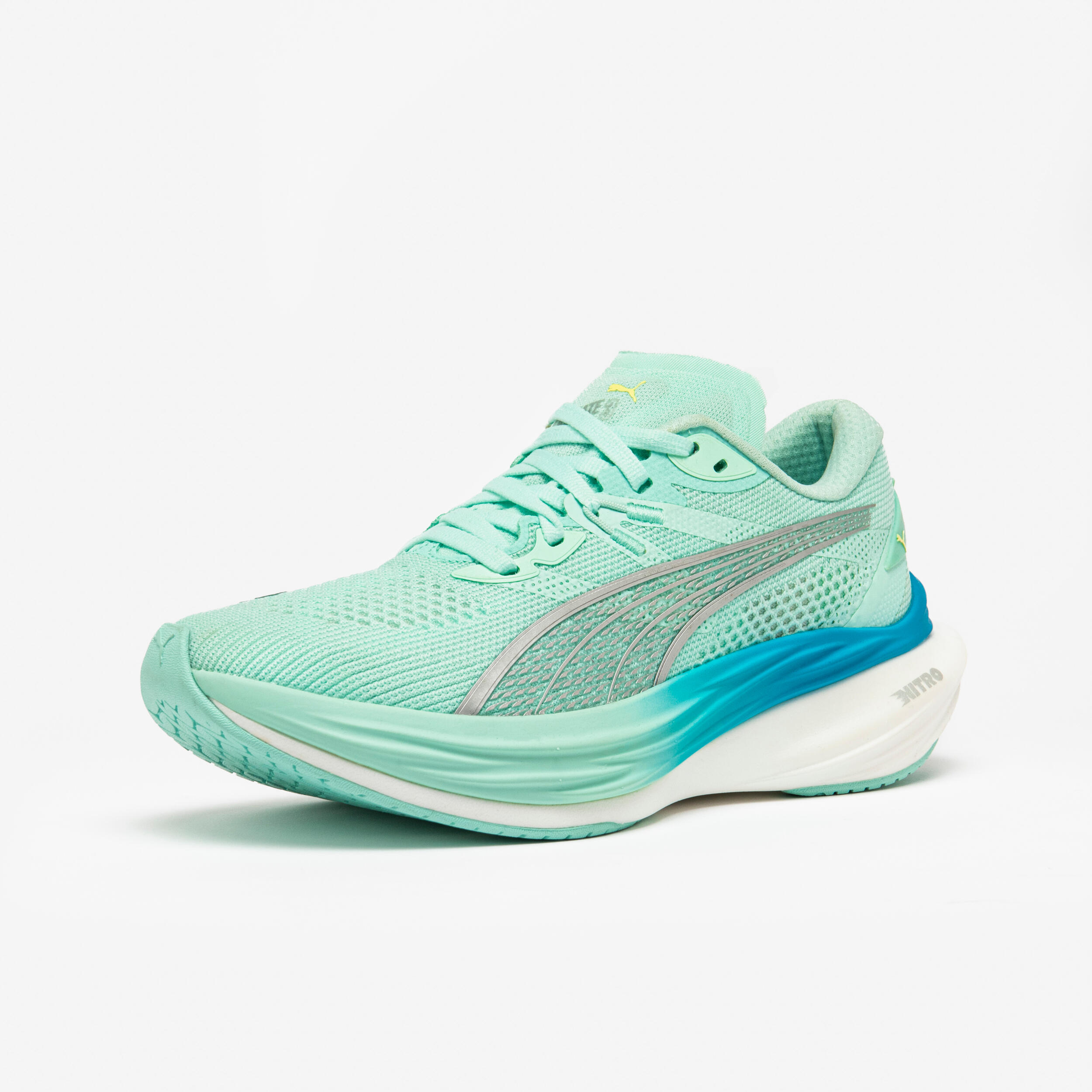 Women's Running Shoes Puma Deviate Nitro 3 - Green 4/8