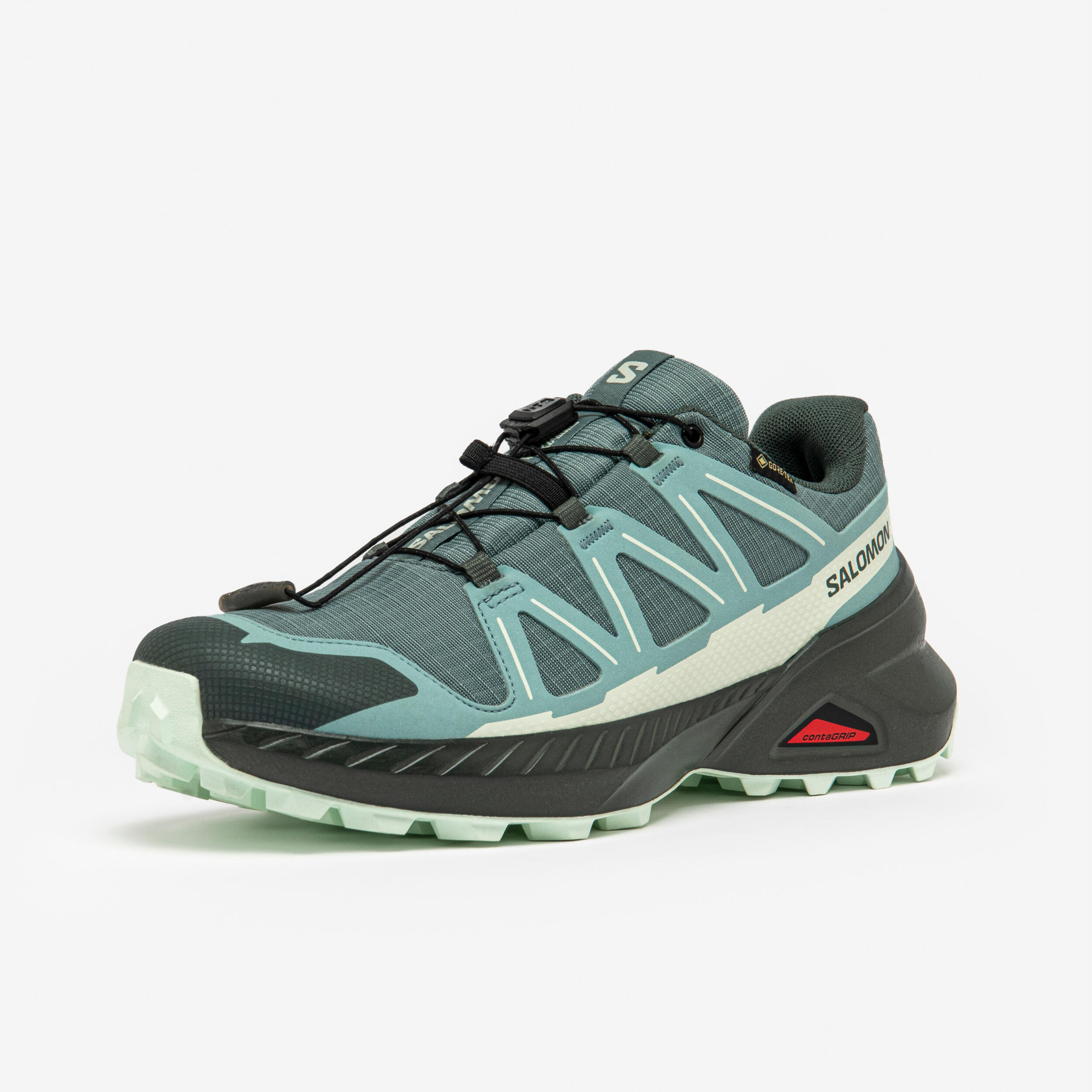 Chaussures de Trail running GoreTex Femme, Salomon Speedcross Peak GTX vert gris 3/7