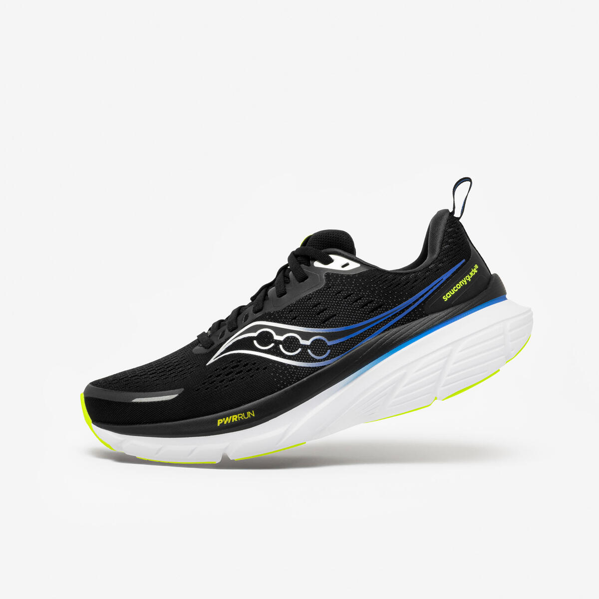 Chaussures de running Homme, Guide 18 Saucony noires et bleues