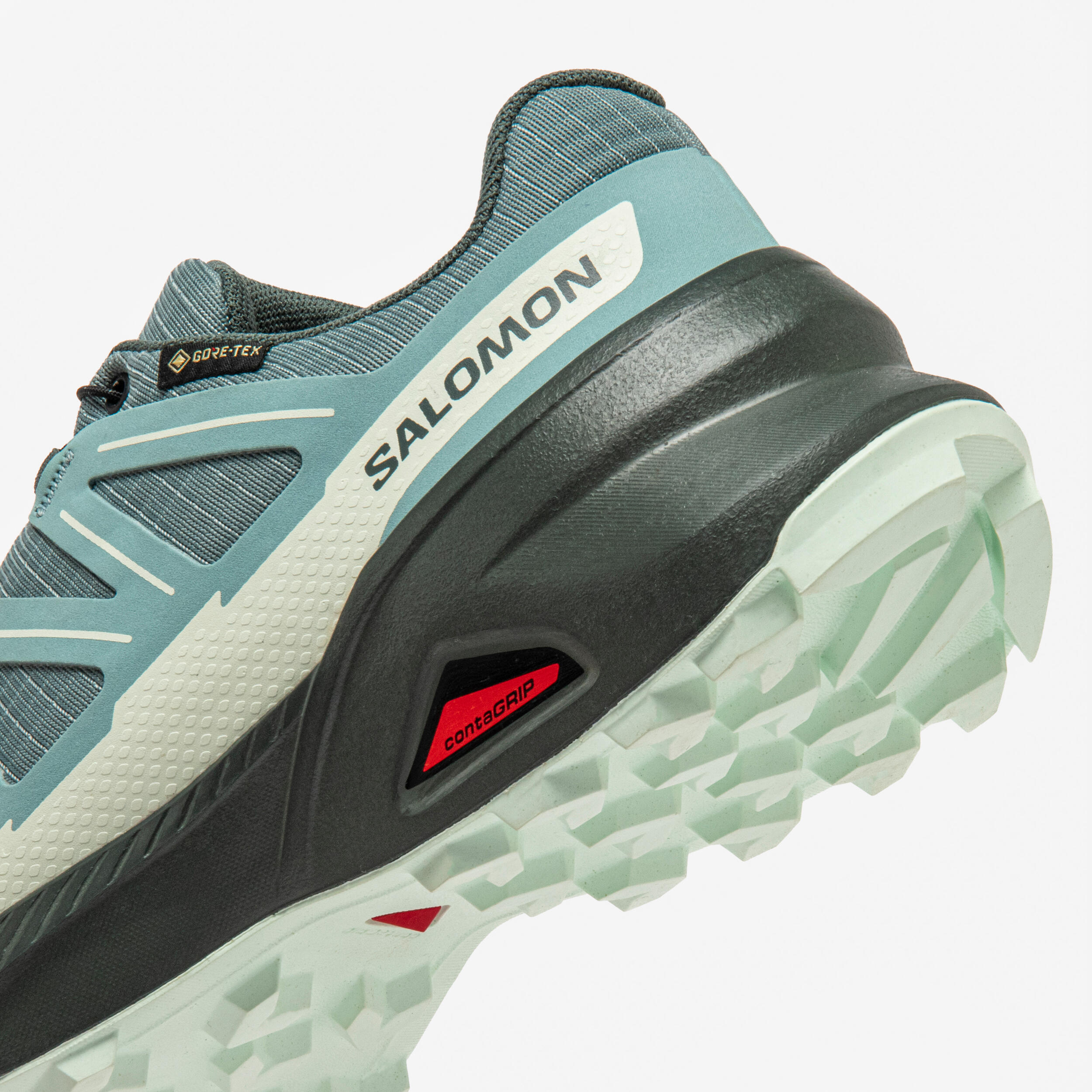 Chaussures de Trail running GoreTex Femme, Salomon Speedcross Peak GTX vert gris 6/7