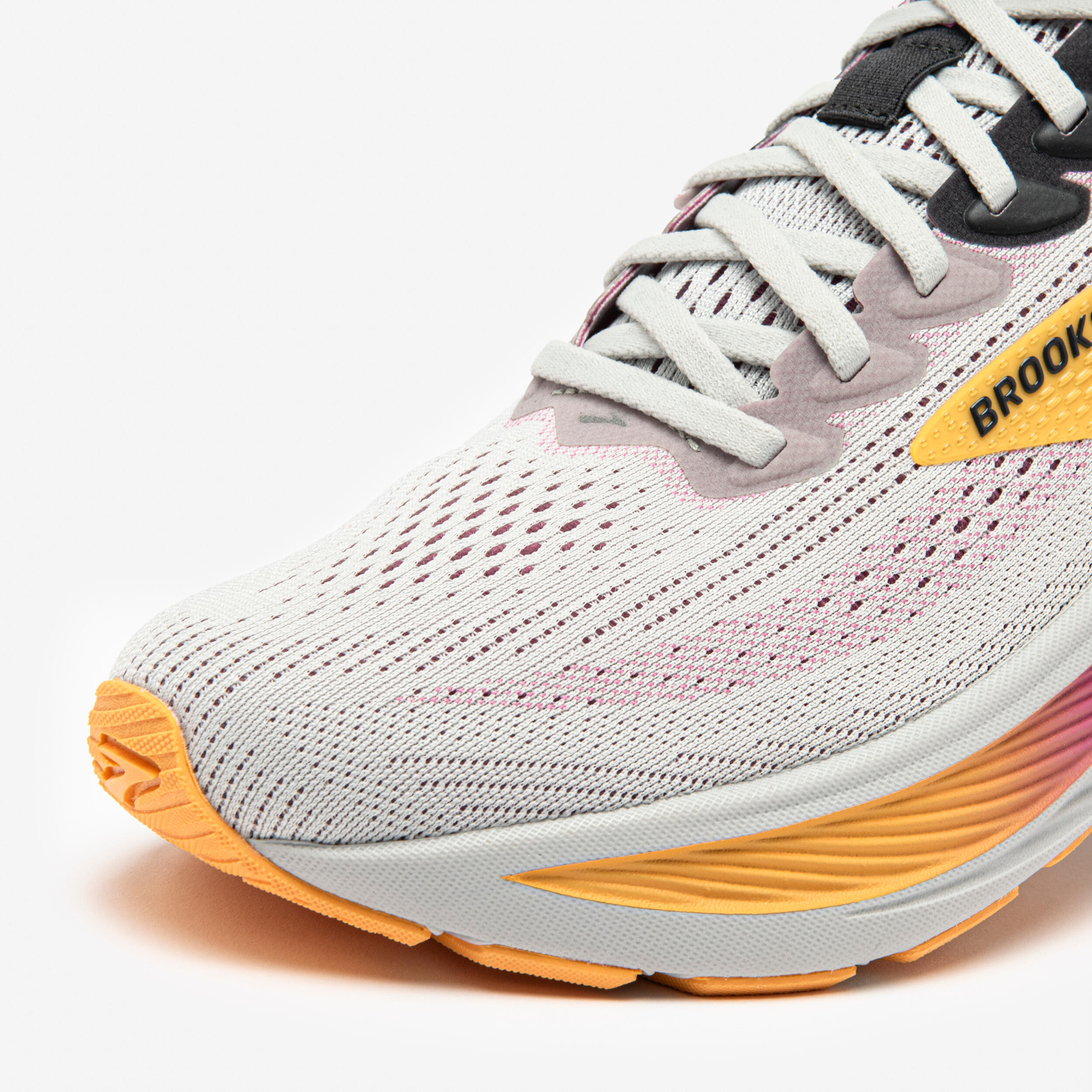 Chaussure de running femme, Brooks Ghost 17 Gris clair et rose 4/7