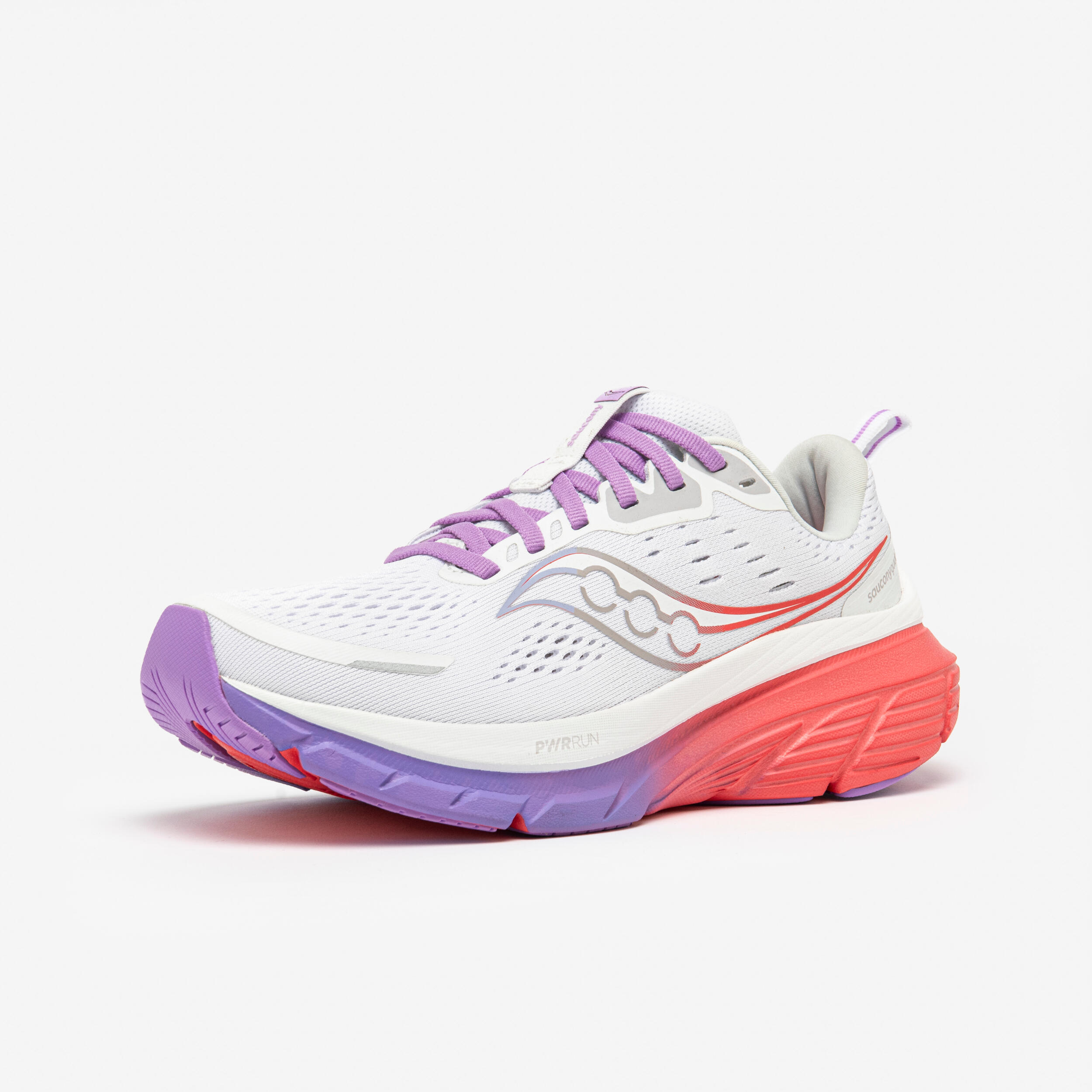 Scarpe running donna Saucony GUIDE 18 bianco-rosa 3/7