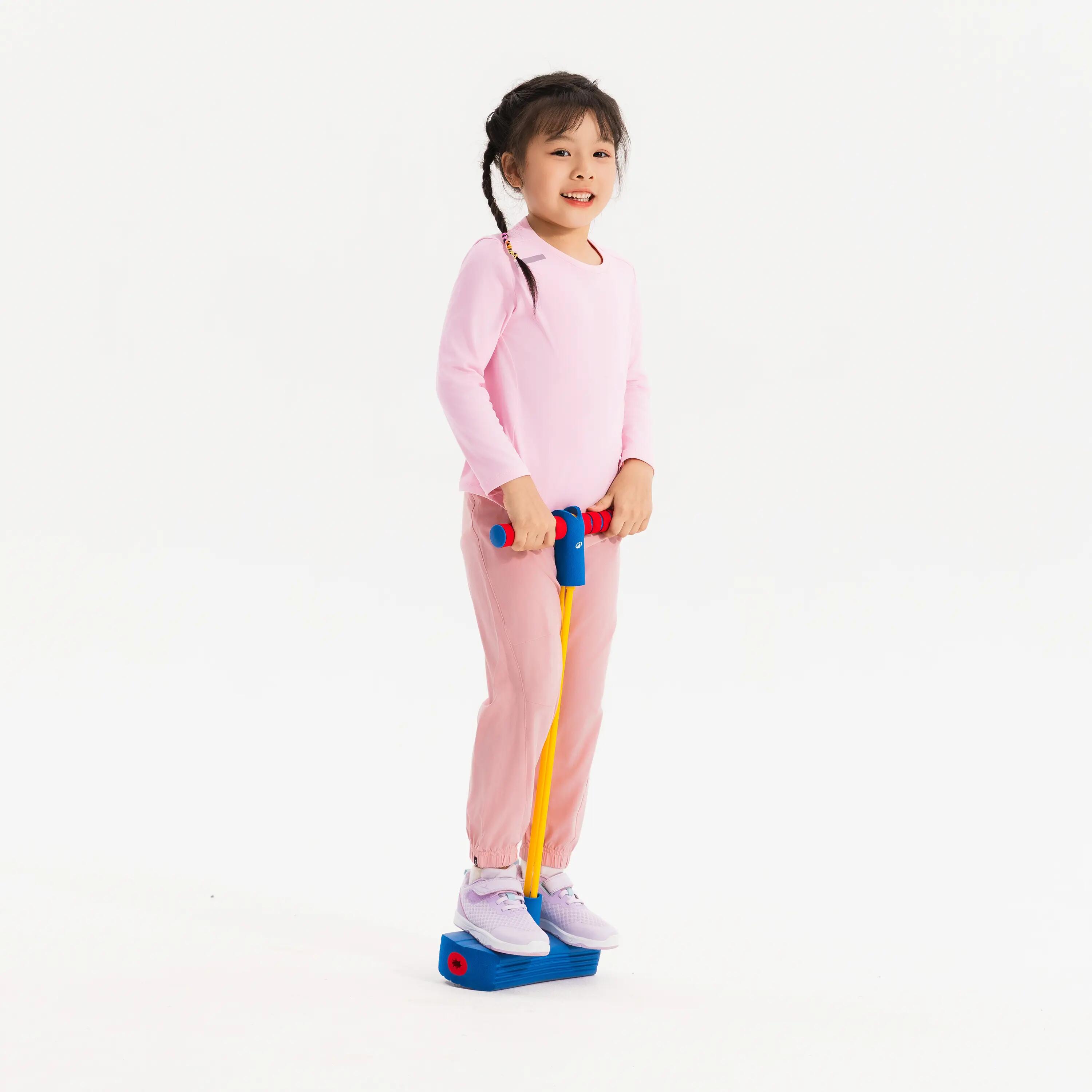 Kid's breathable lightweight multisports joggers 500 - Sweet Pink -  4