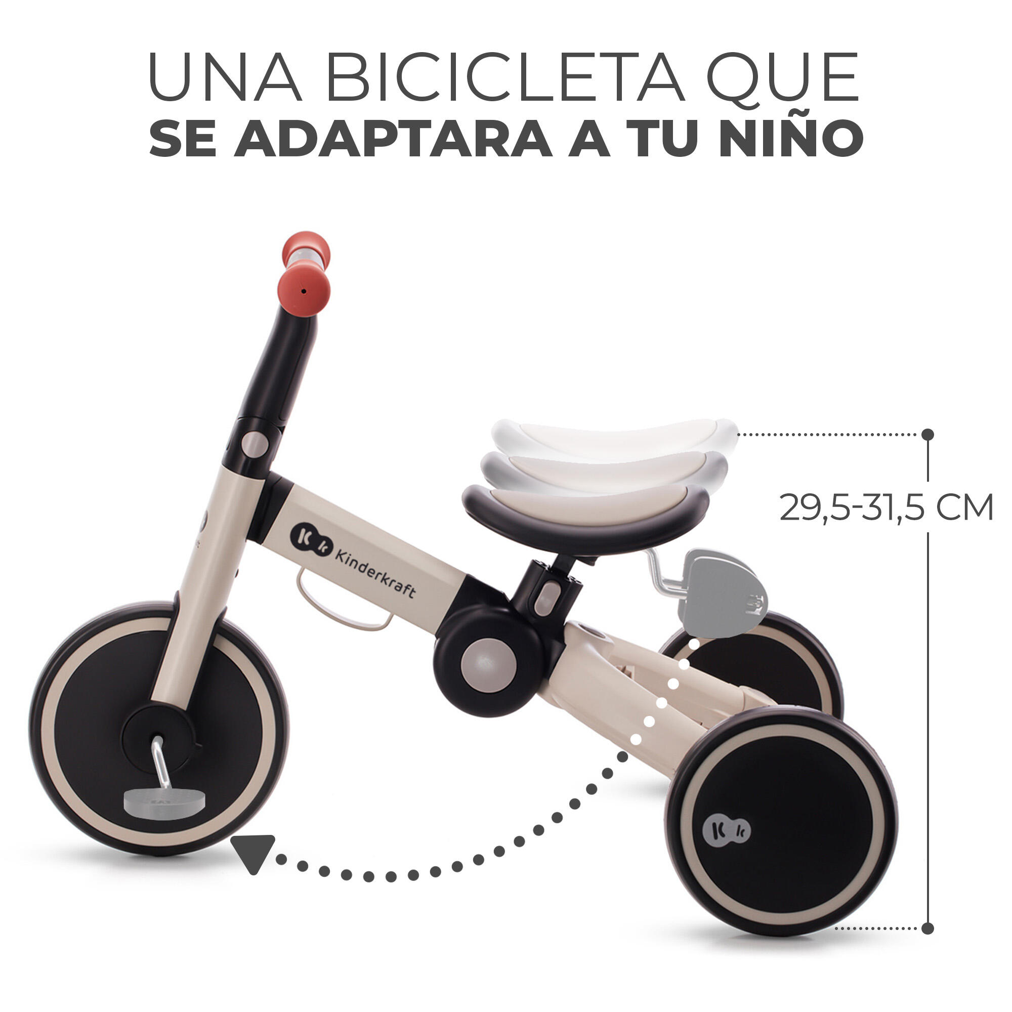 Triciclo-Bicicleta Kinderkraft 4TRIKE 2022 grey - CD 11/13